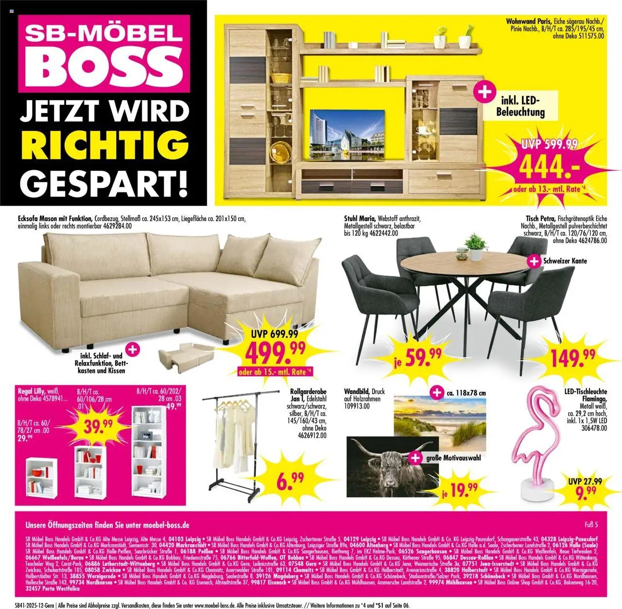 SB Möbel Boss Prospekt Gera	 (2025-10-04 - 2025-10-10) | 12
