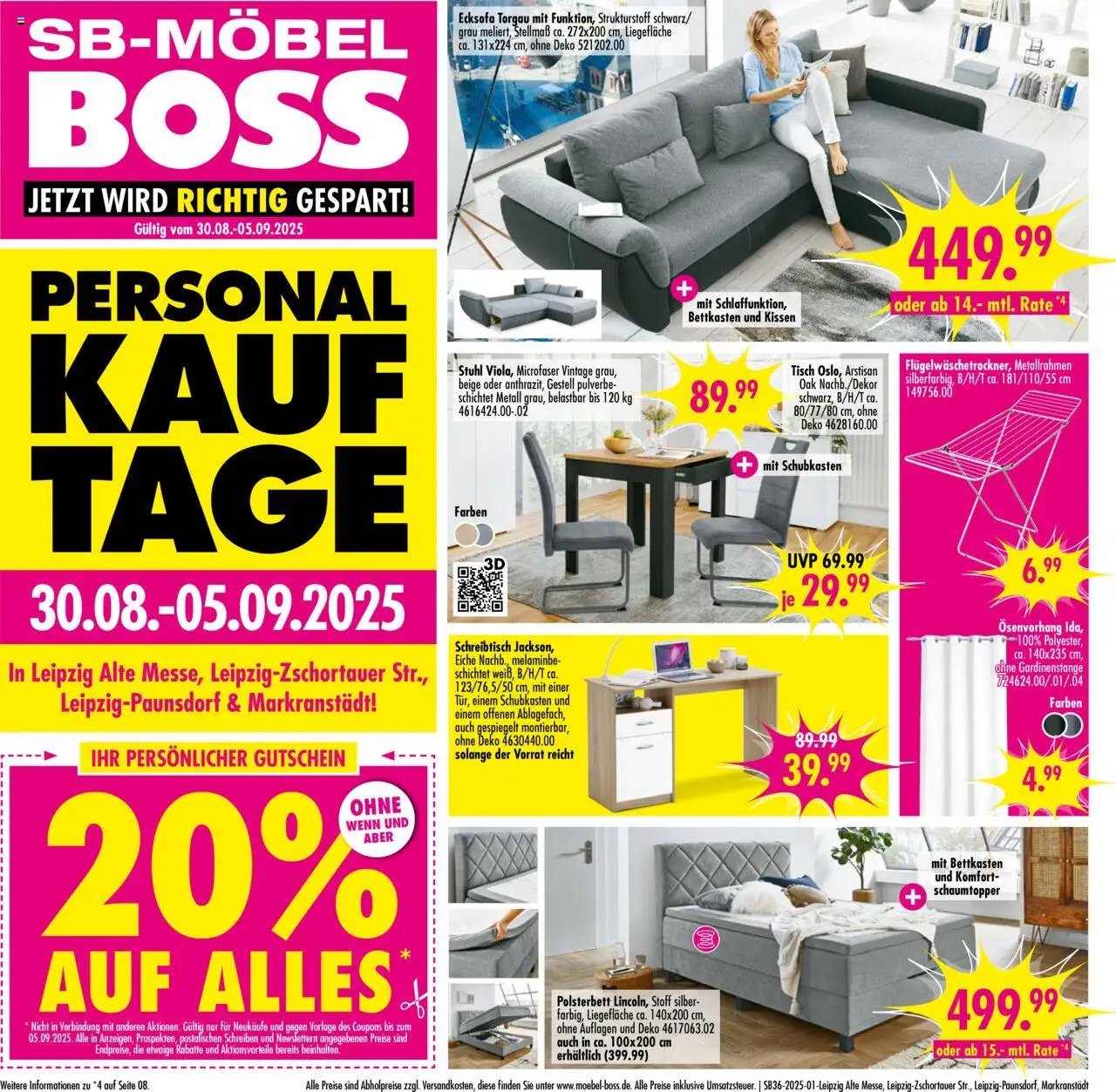 SB Möbel Boss Prospekt Leipzig-Paunsdorf 	 (2025-08-30 - 2025-09-05) | 1