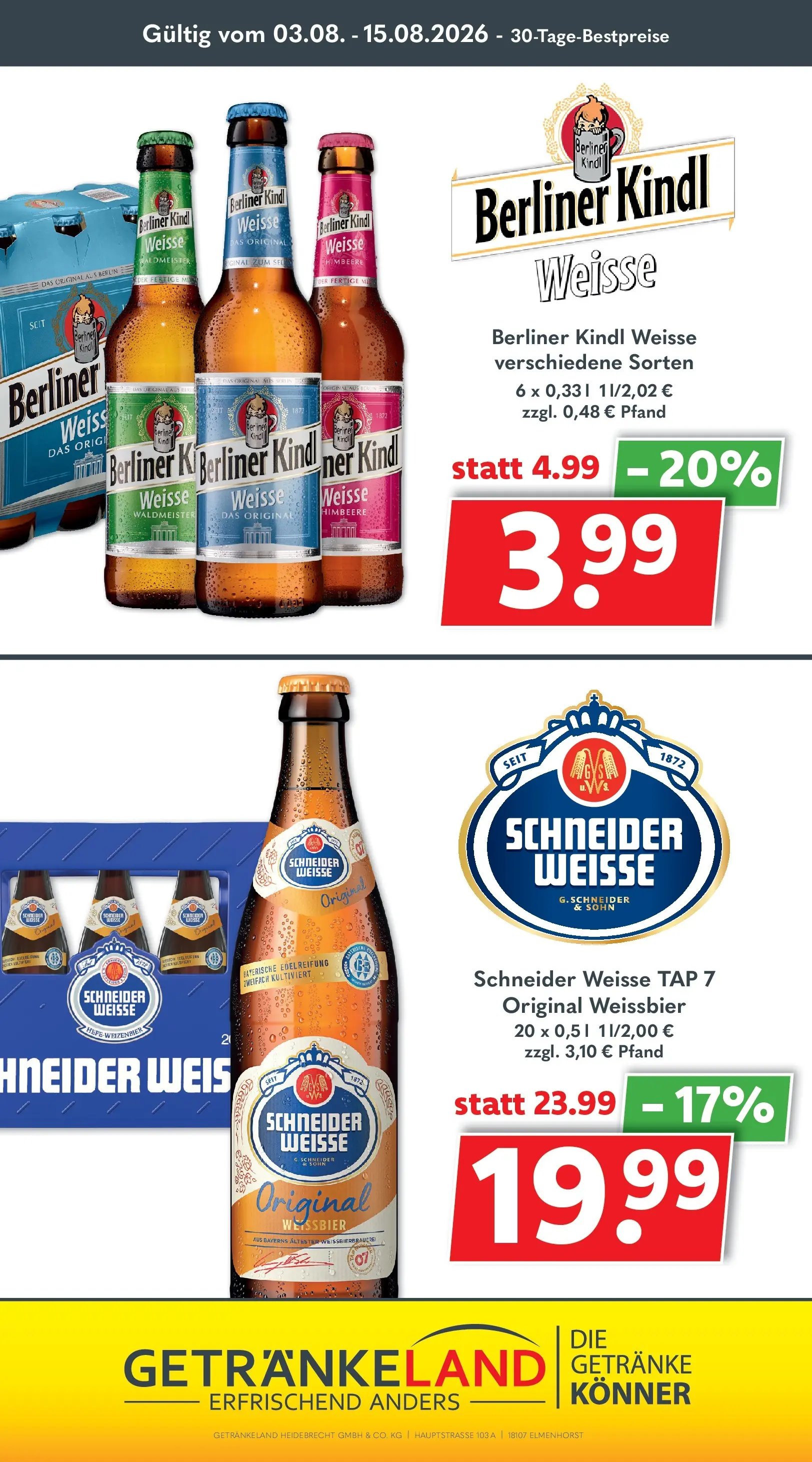 Getränkeland Prospekt Neustrelitz