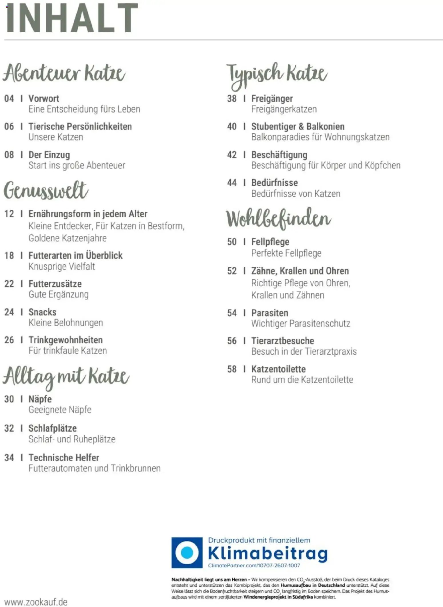 zookauf Themenkatalog Katze