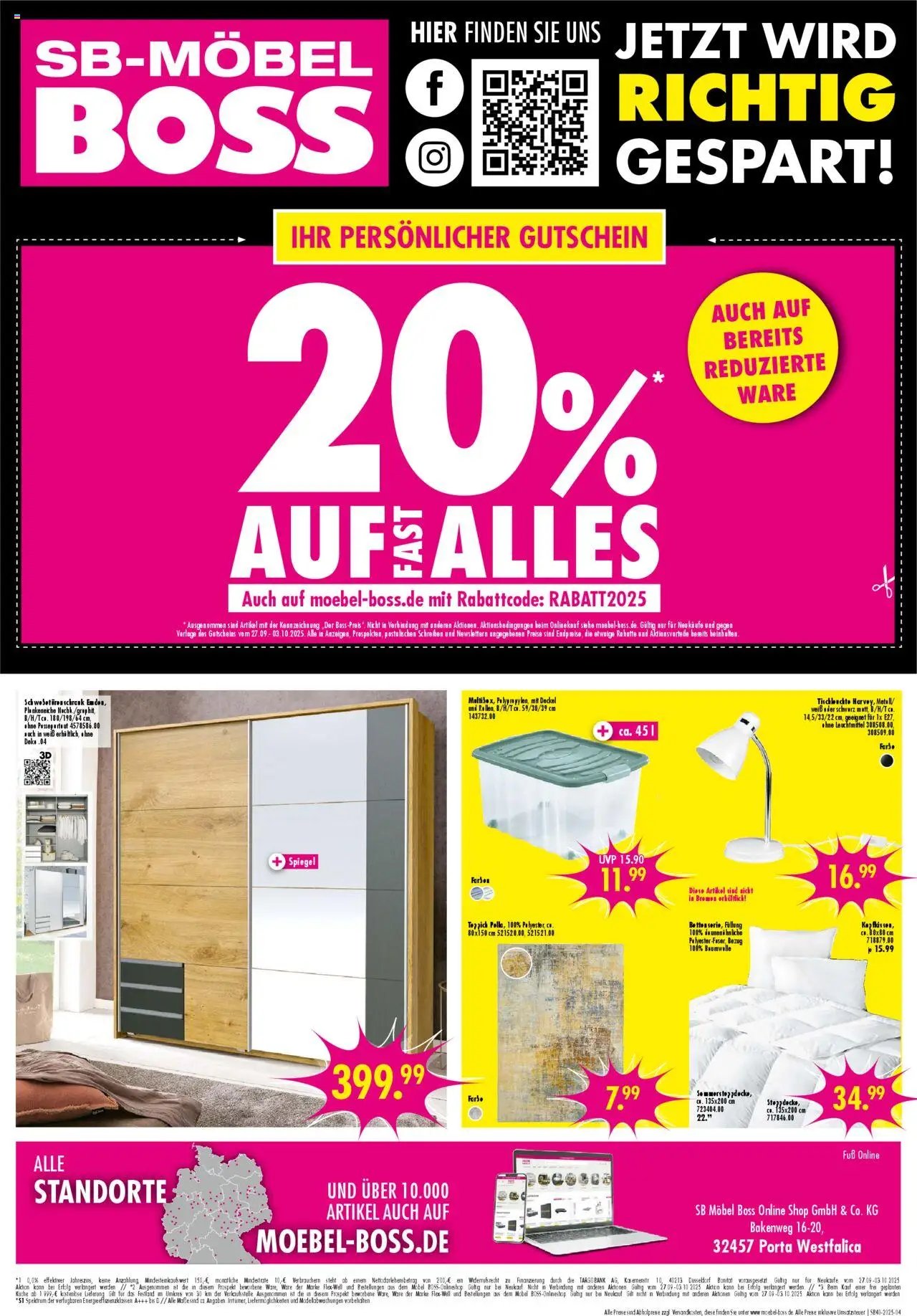 SB Möbel Boss Prospekt 	 (2025-09-29 - 2025-10-05) | 4