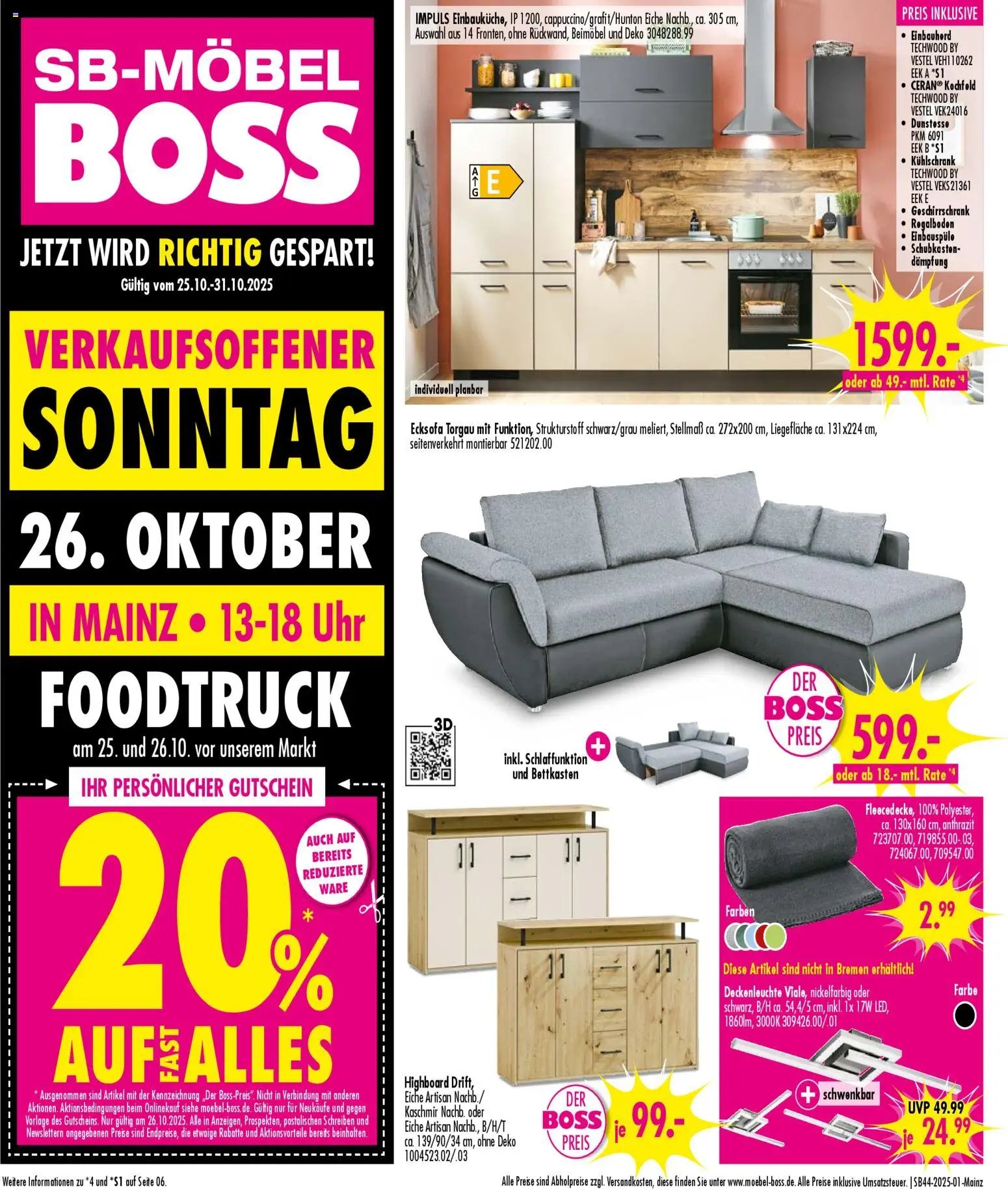 SB Möbel Boss Prospekt - Mainz	 (2025-10-25 - 2025-10-31)