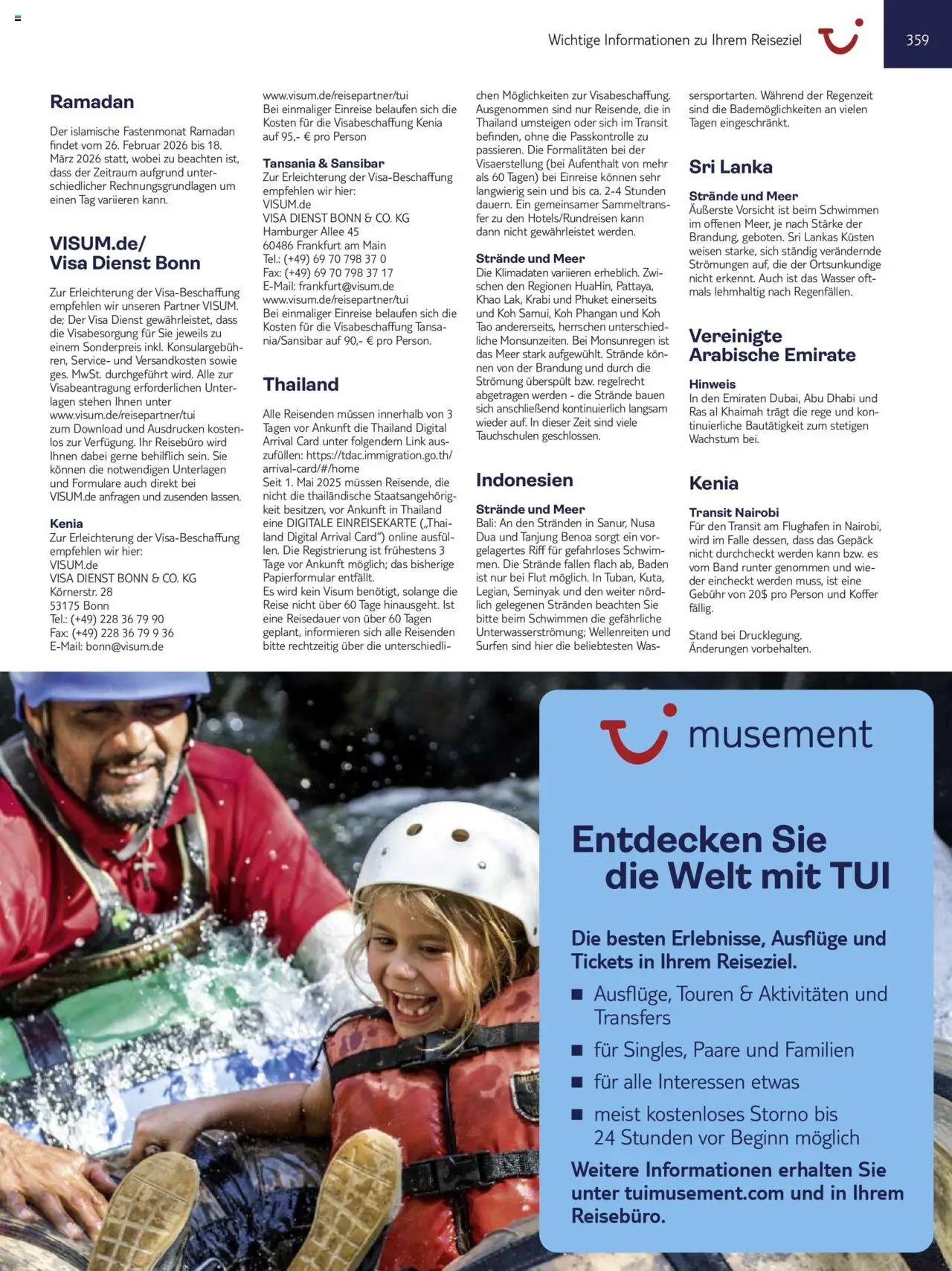 TUI Prospekt  Asien, Afrika, Orient & Indischer Ozean 2025/26 	