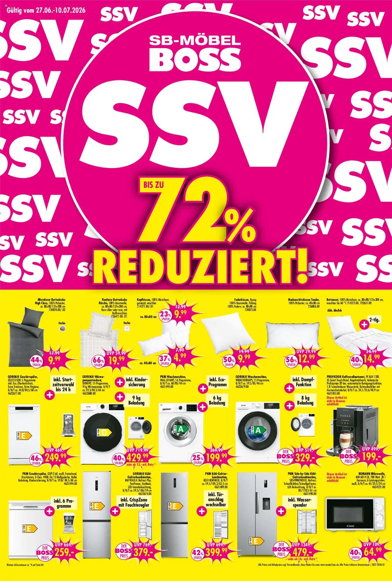 SB Möbel Boss Prospekt