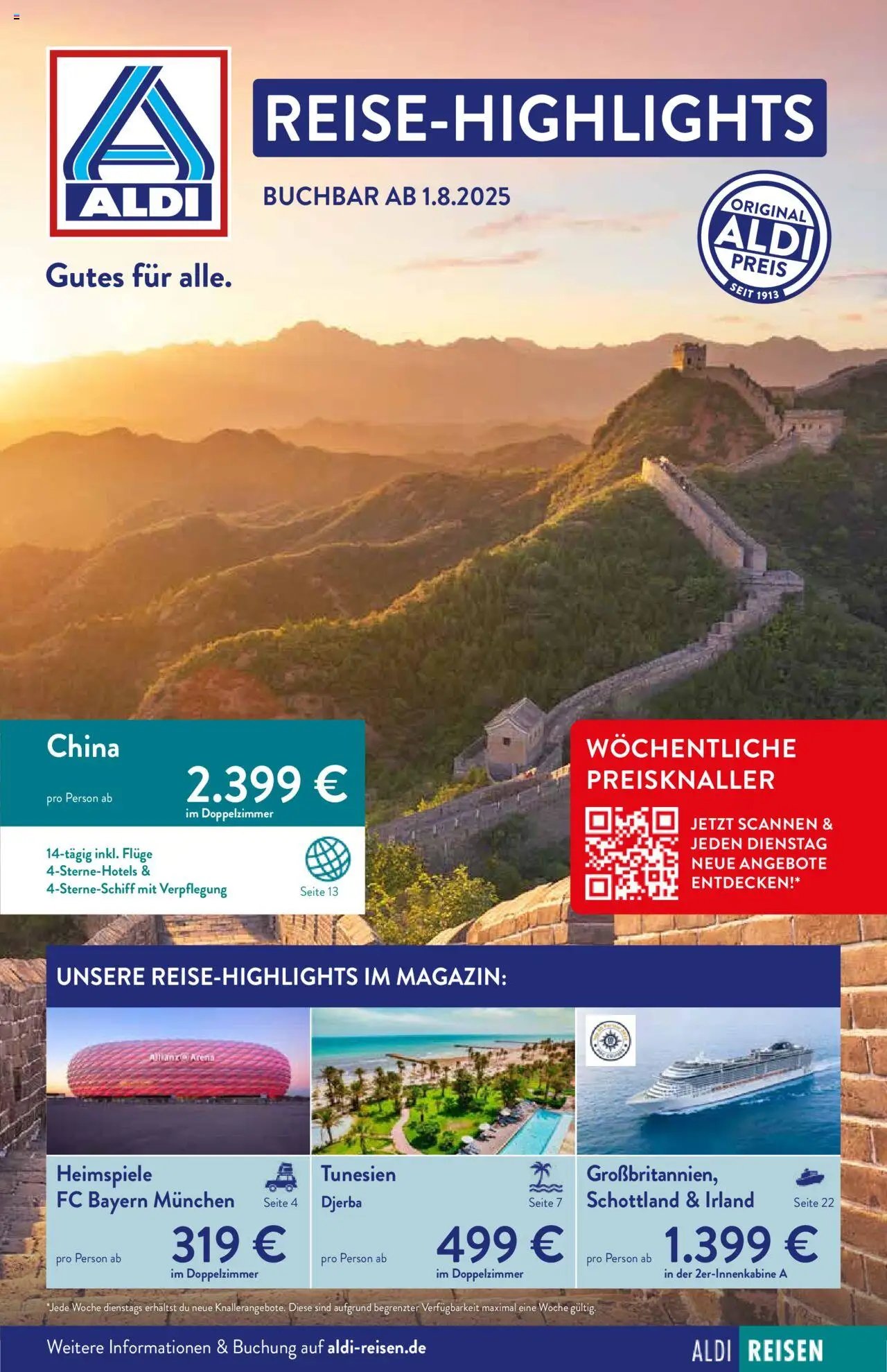 Aldi Reisen - Reise-Highlights (2025-08-01 - 2025-08-31) | 1