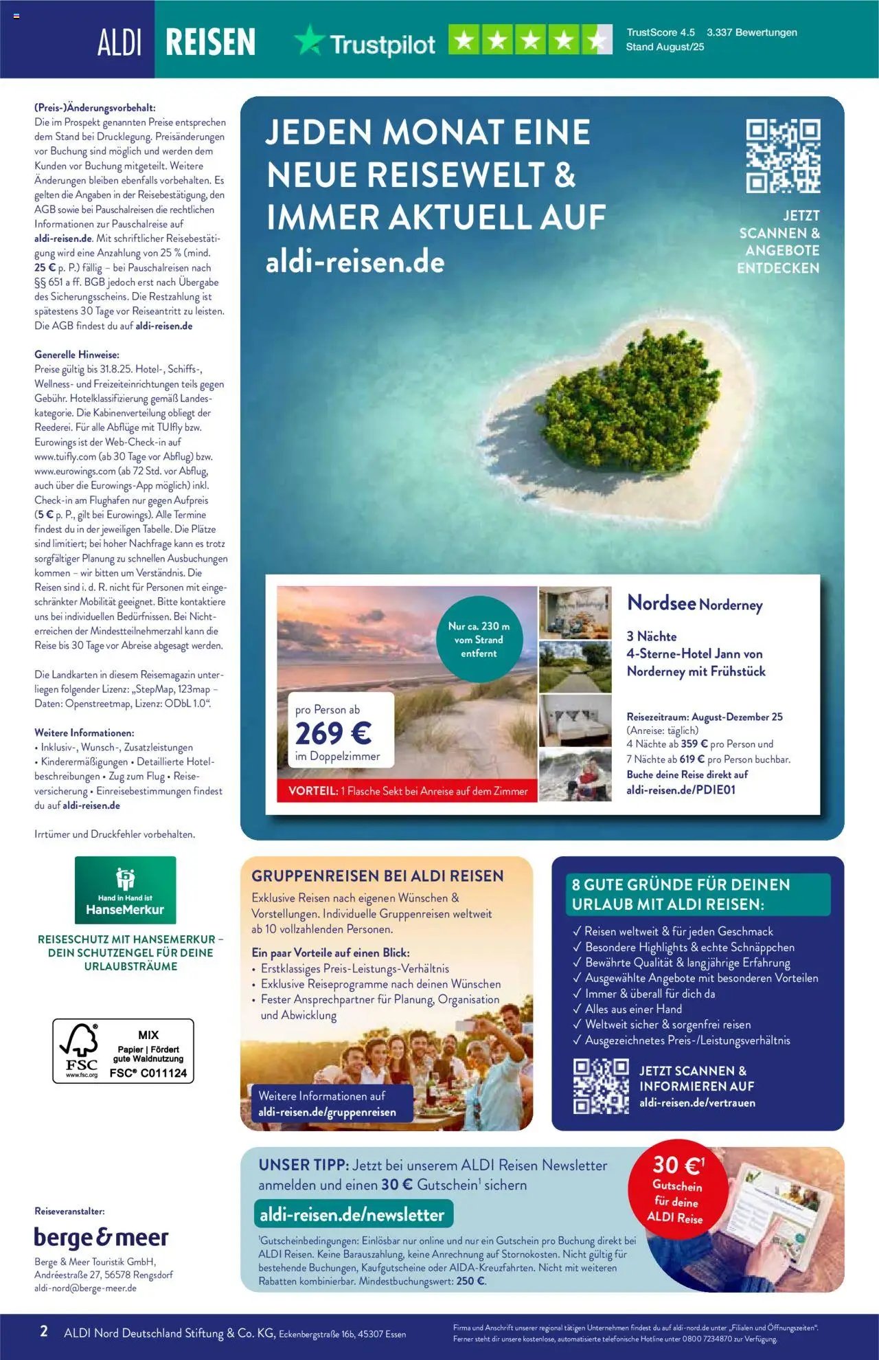 Aldi Reisen - Reise-Highlights (2025-08-01 - 2025-08-31) | 2