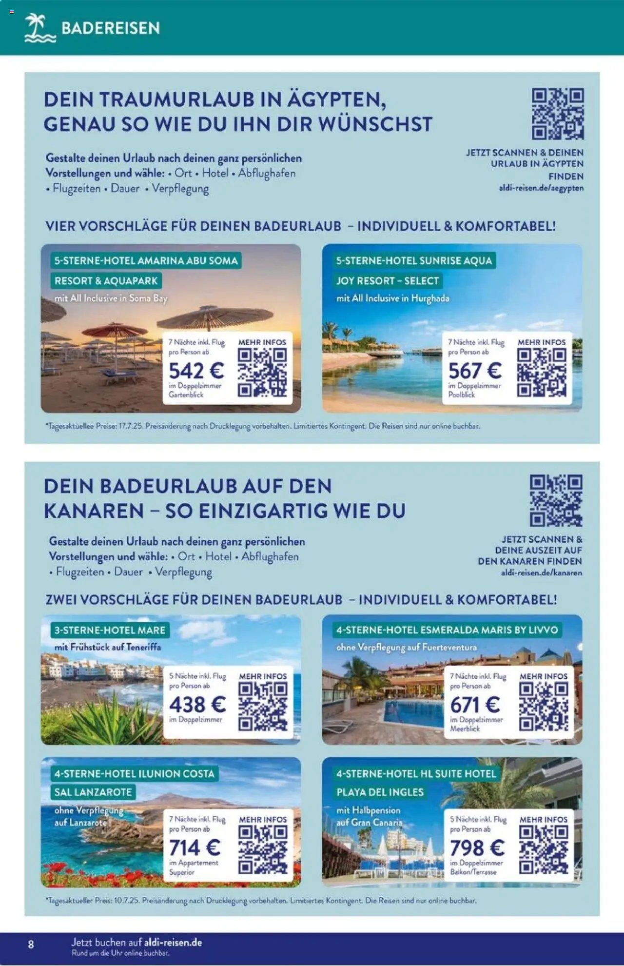 Aldi Reisen Prospekt 	 (2025-09-01 - 2025-09-30) | 8
