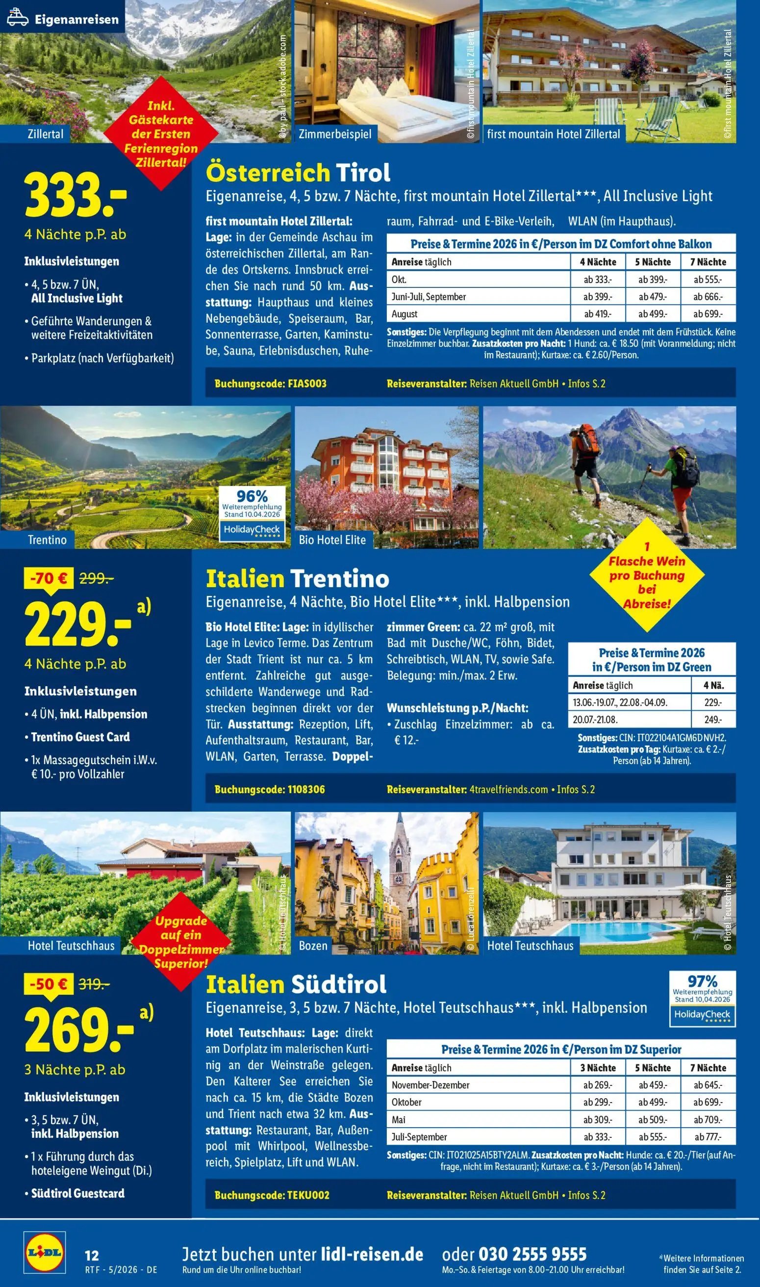 Lidl Reisen Reise-Highlights