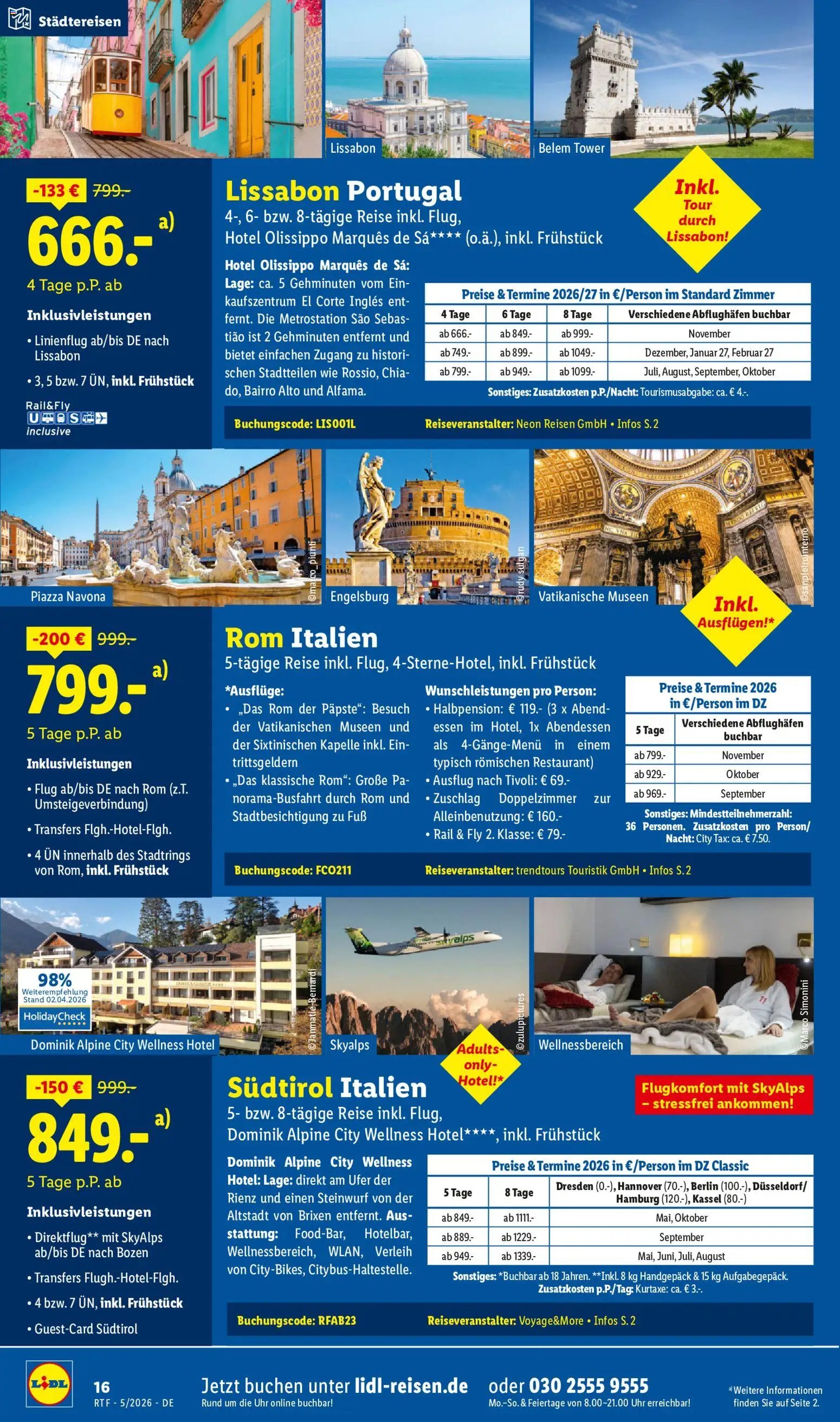 Lidl Reisen Reise-Highlights