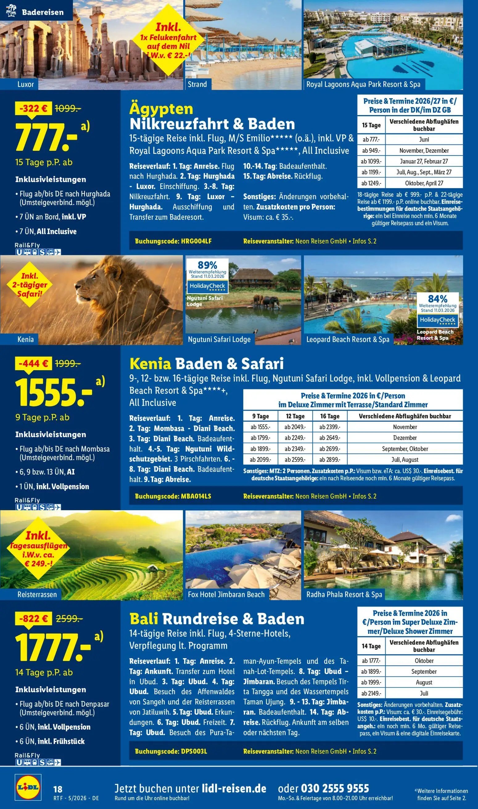 Lidl Reisen Reise-Highlights