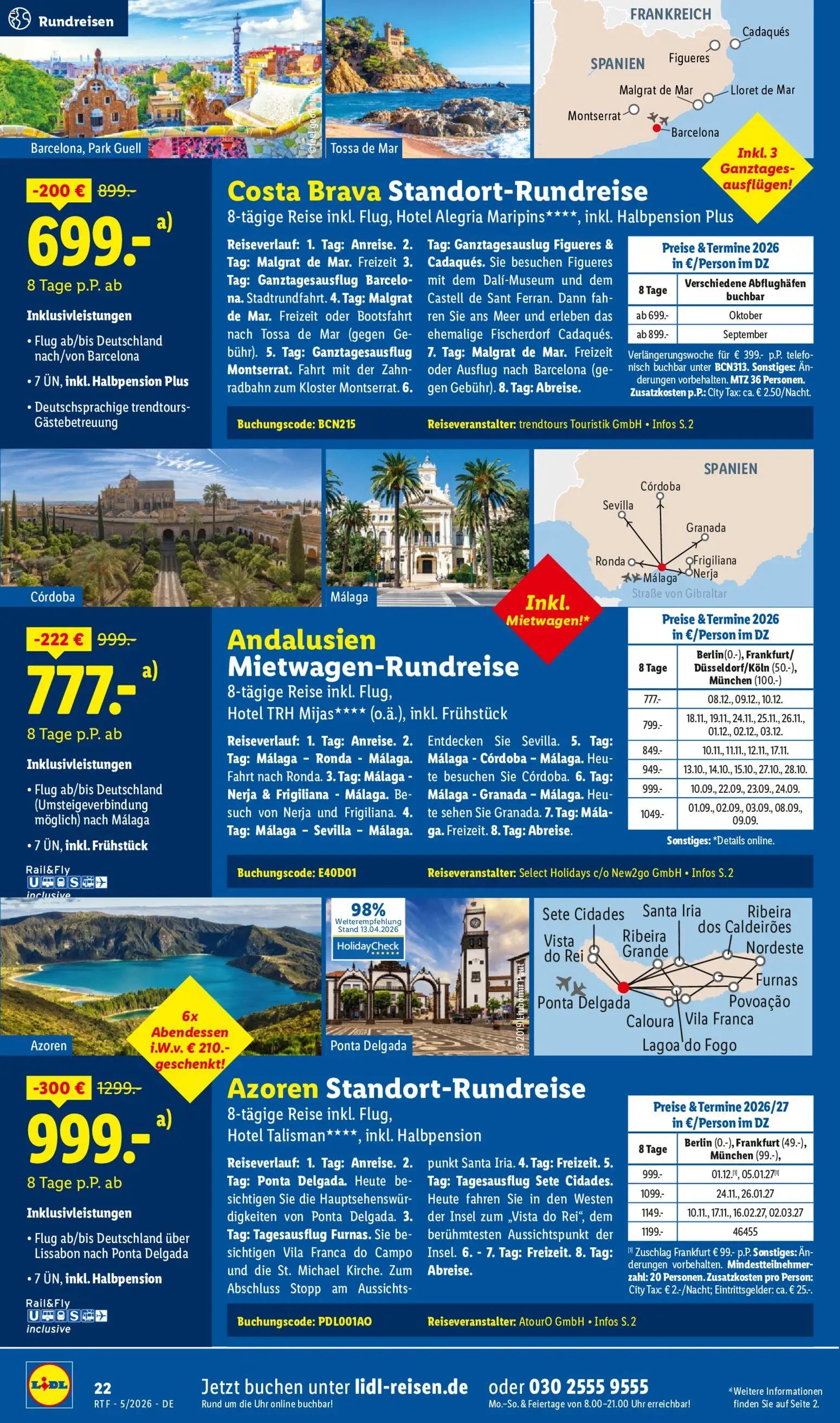 Lidl Reisen Reise-Highlights