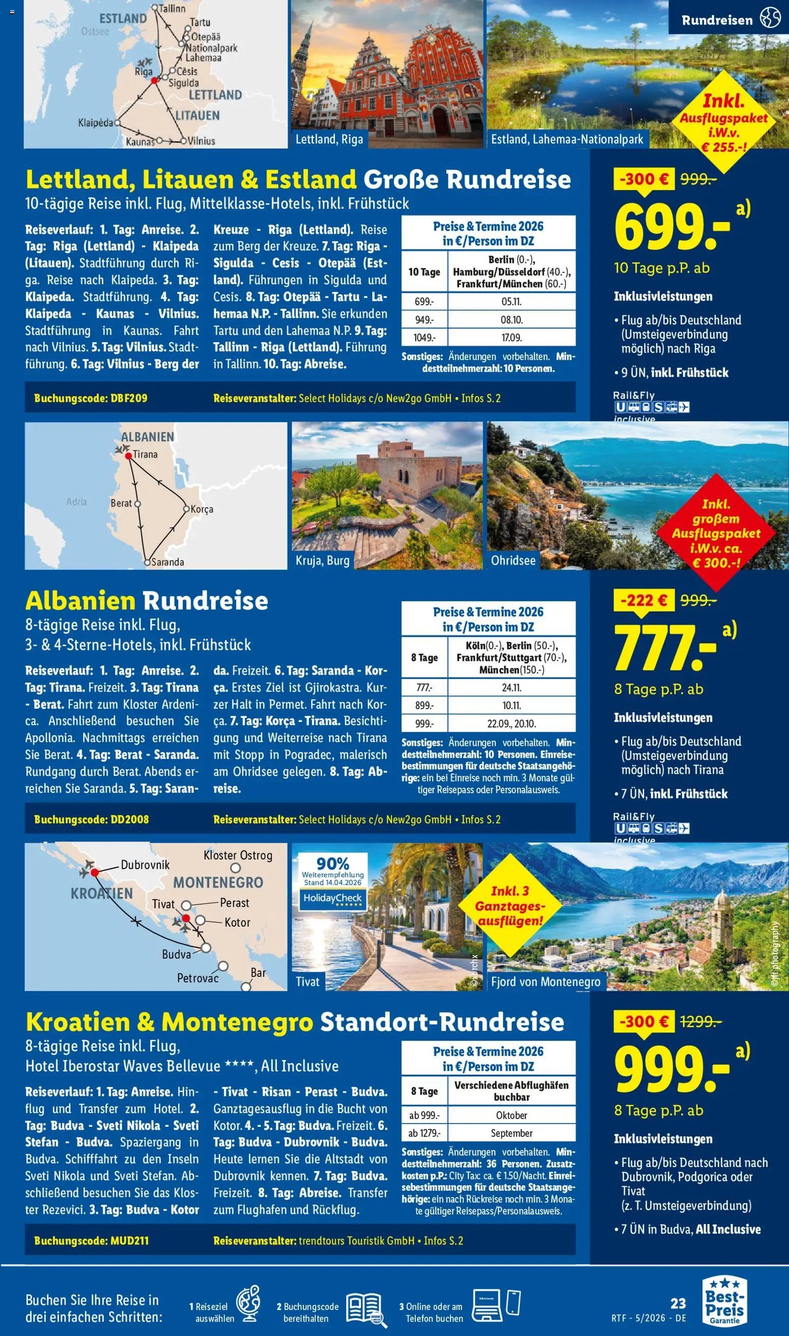 Lidl Reisen Reise-Highlights