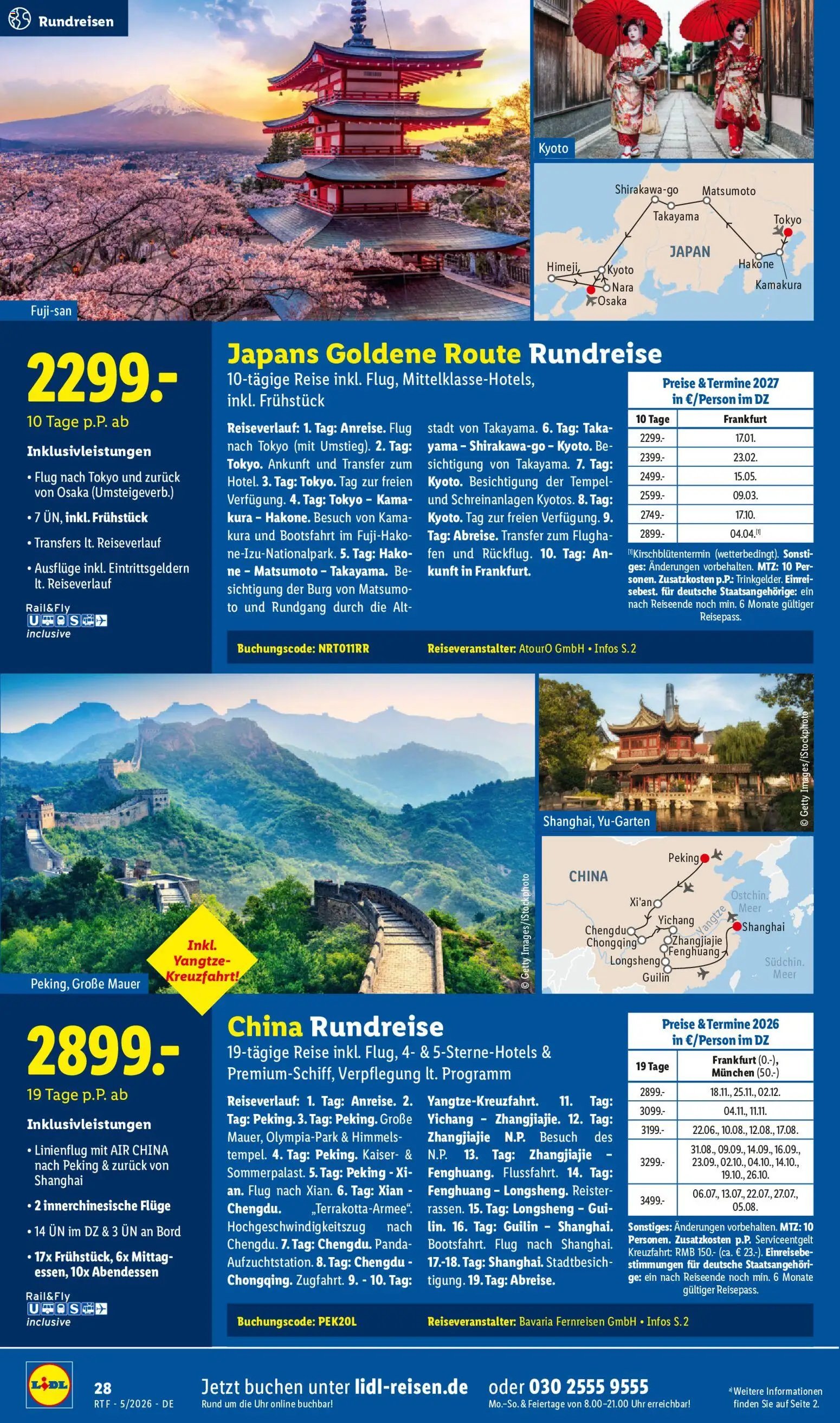 Lidl Reisen Reise-Highlights