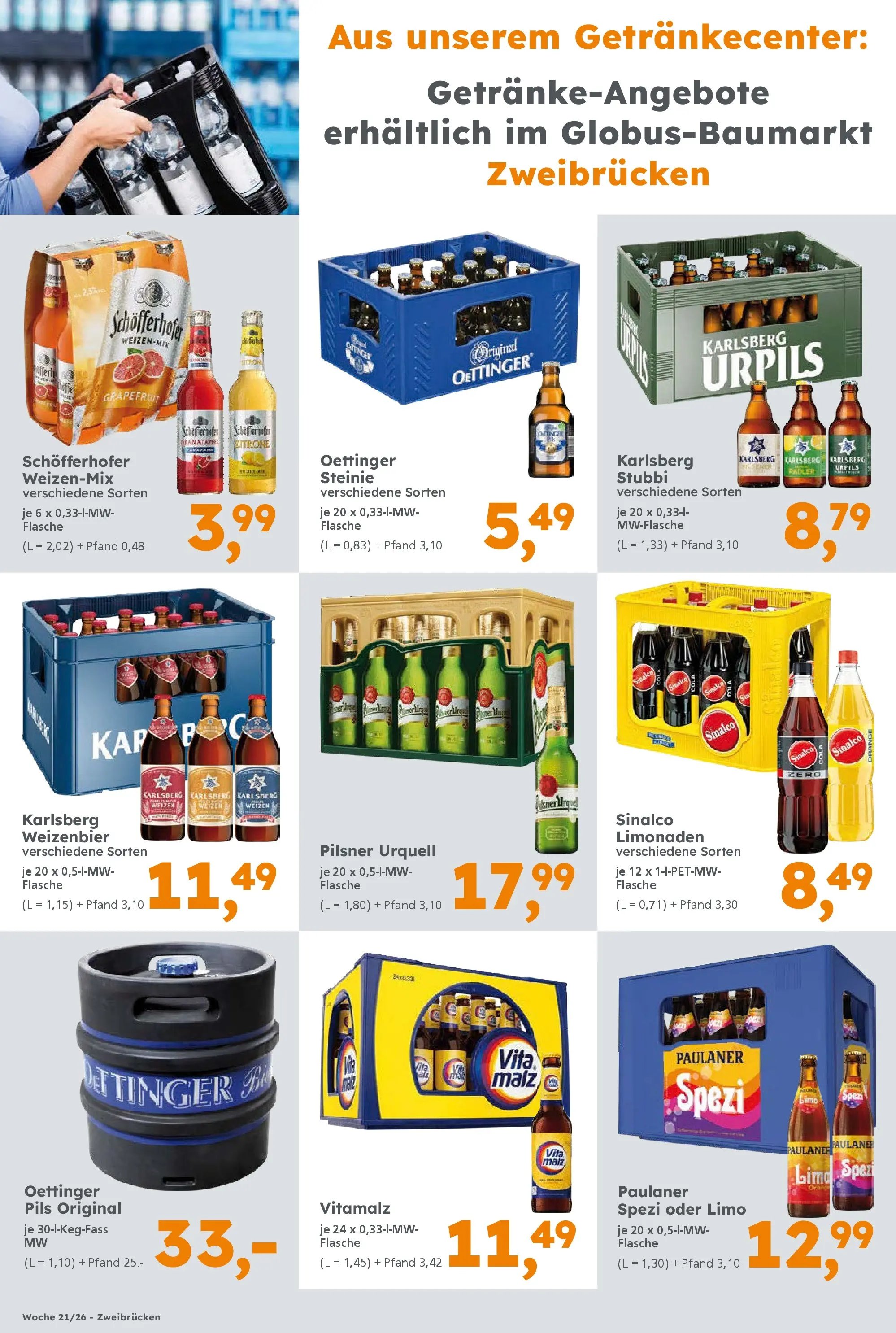 Globus Baumarkt Prospekt Zweibrücken	