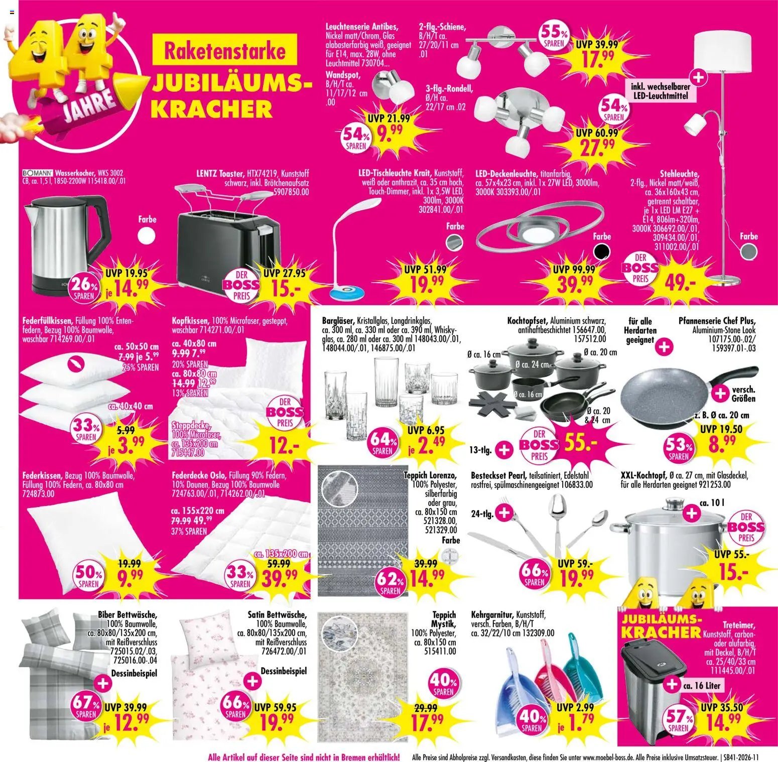 SB Möbel Boss Prospekt Gera