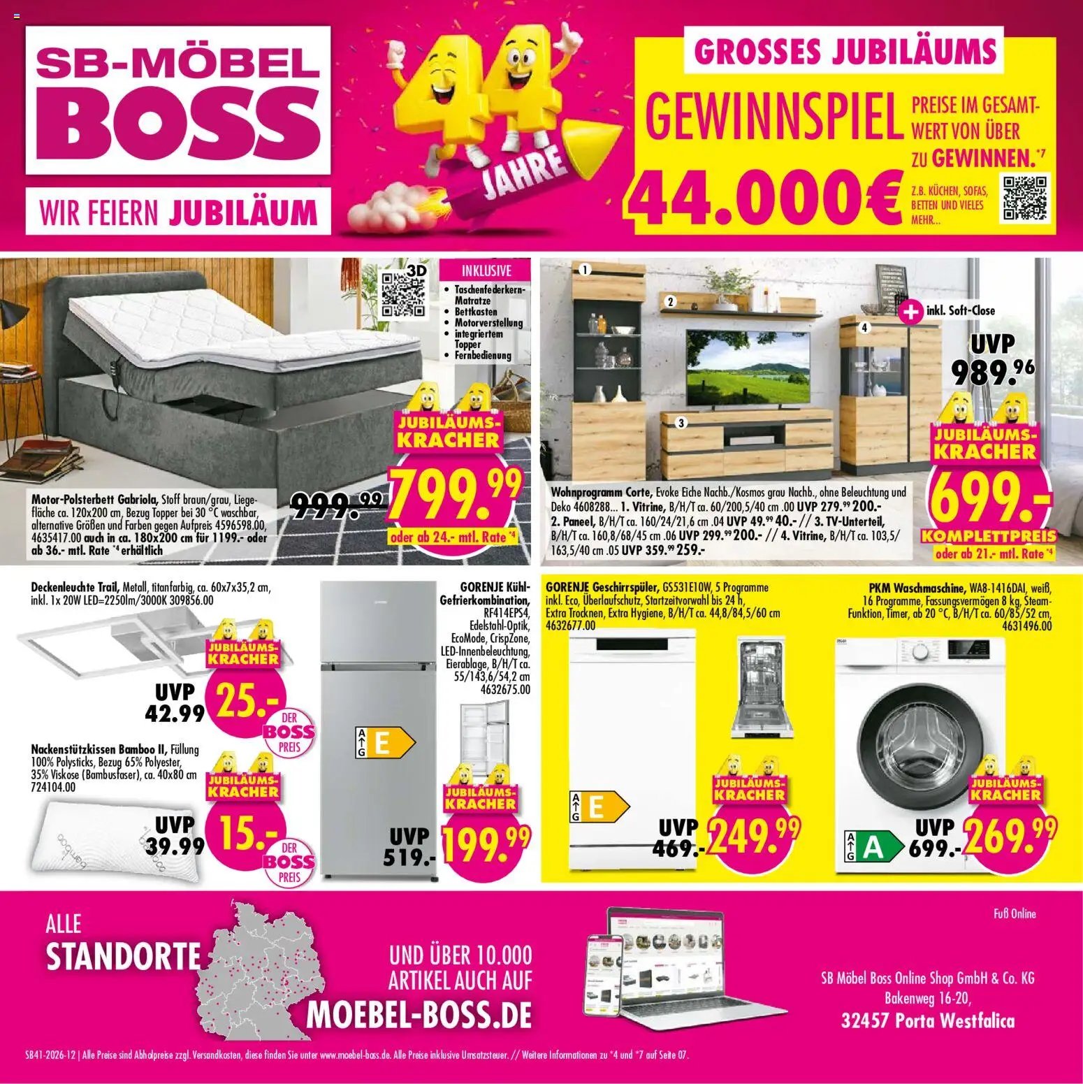 SB Möbel Boss Prospekt Gera