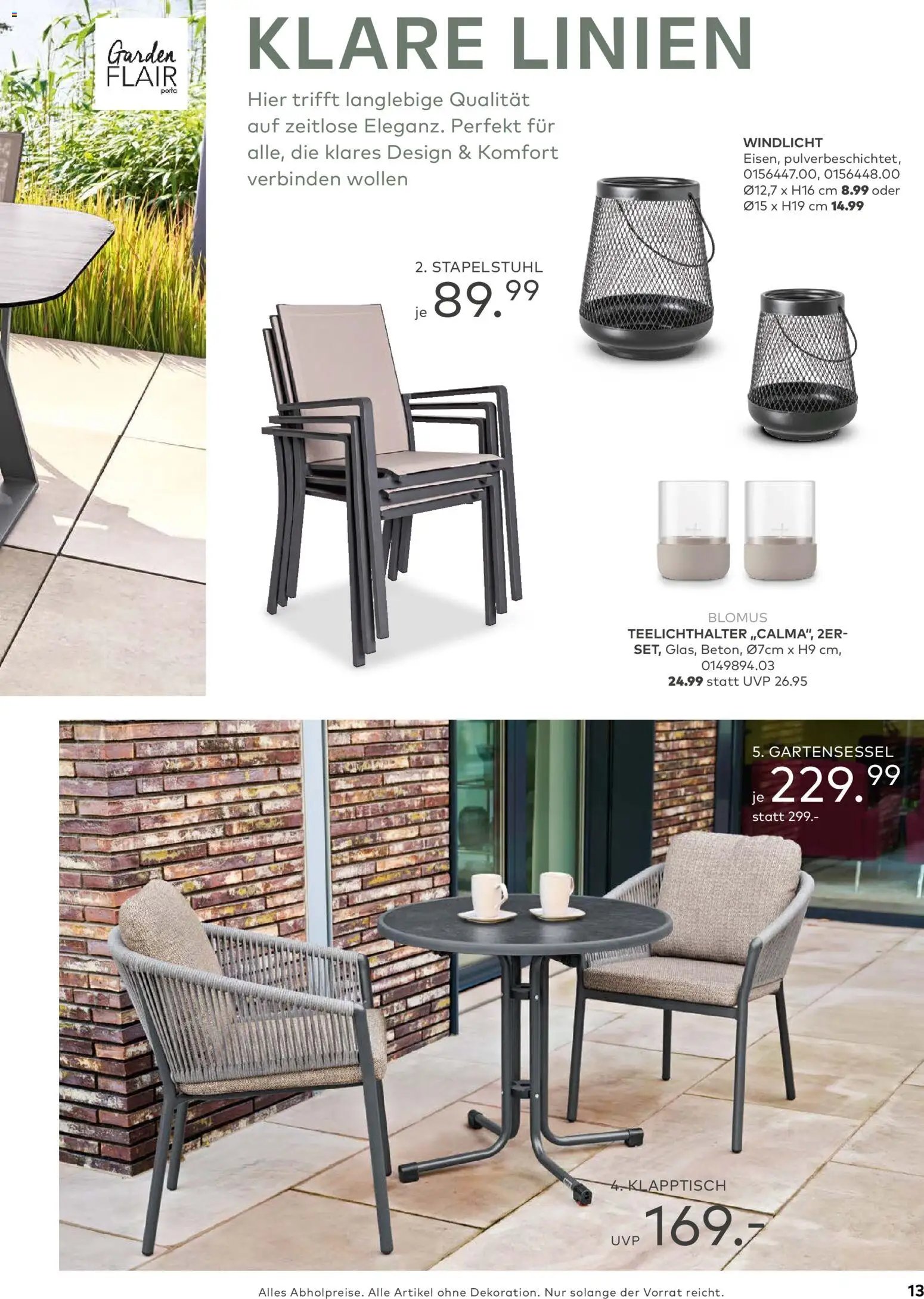 Porta! Gartenmöbel Katalog