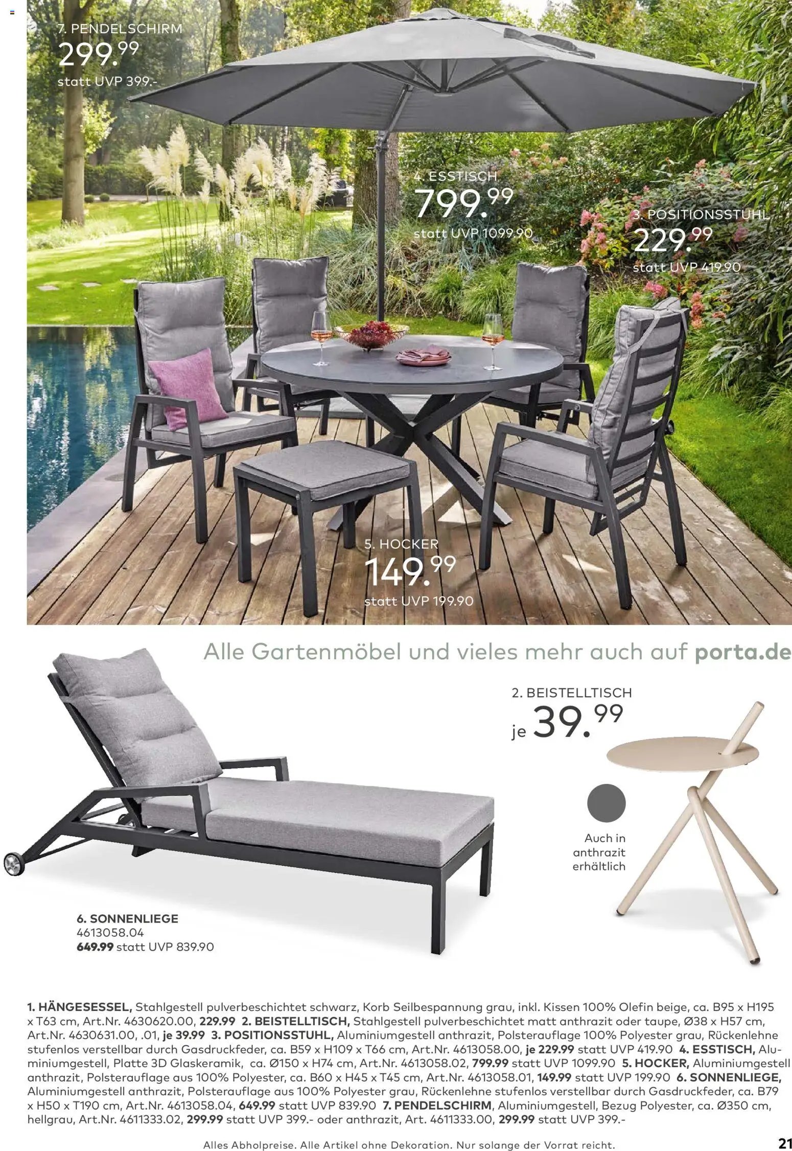 Porta! Gartenmöbel Katalog