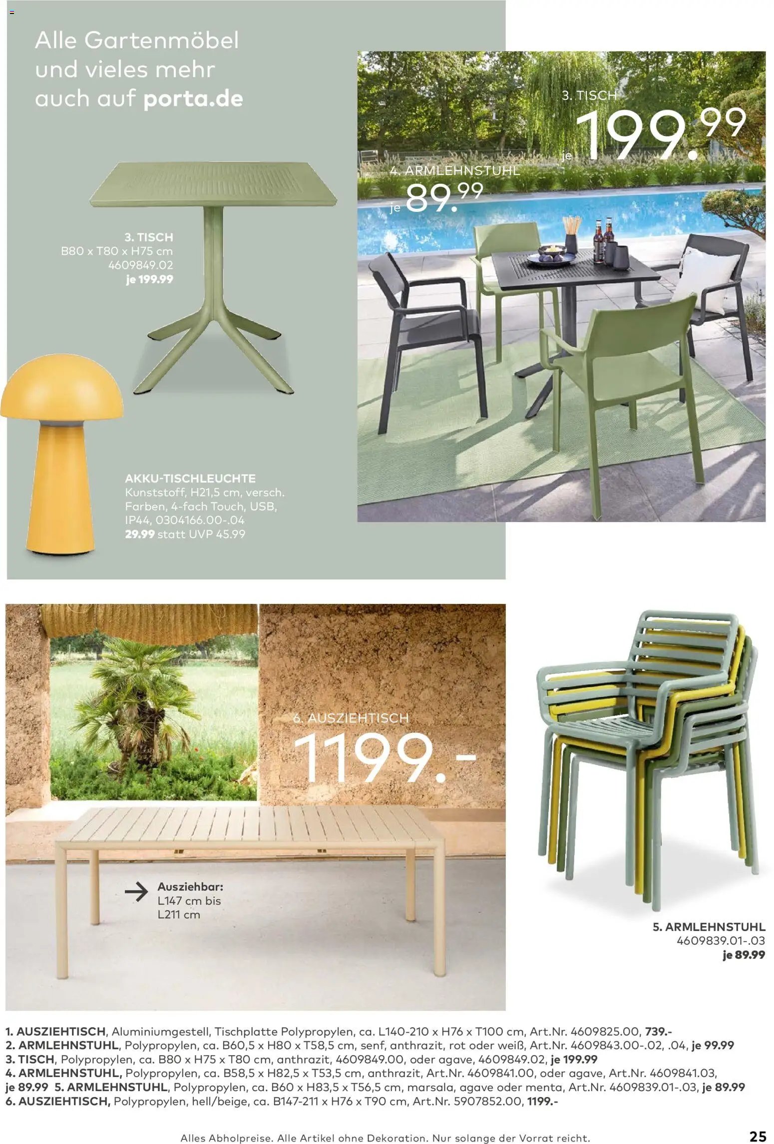 Porta! Gartenmöbel Katalog