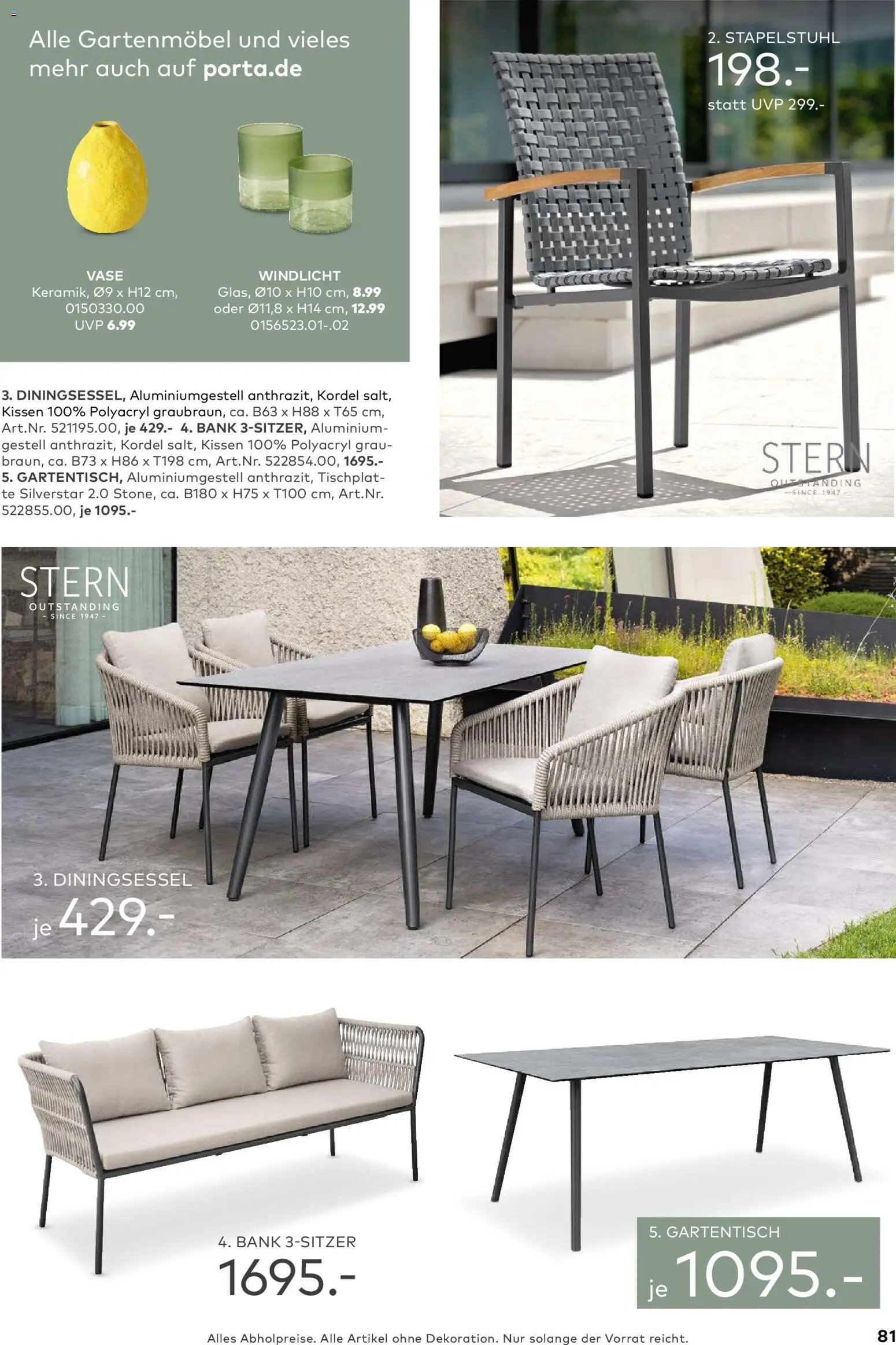 Porta! Gartenmöbel Katalog
