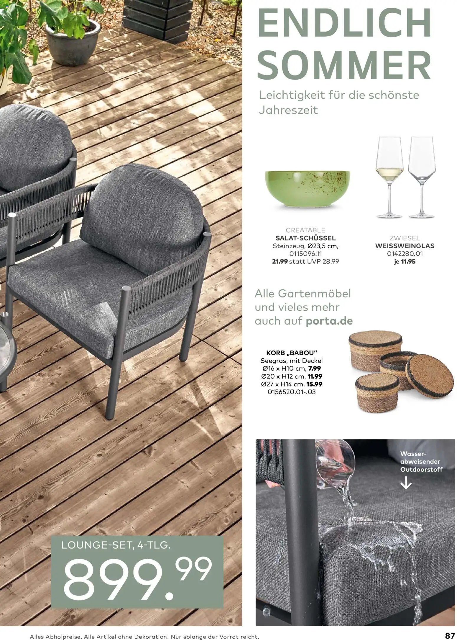Porta! Gartenmöbel Katalog