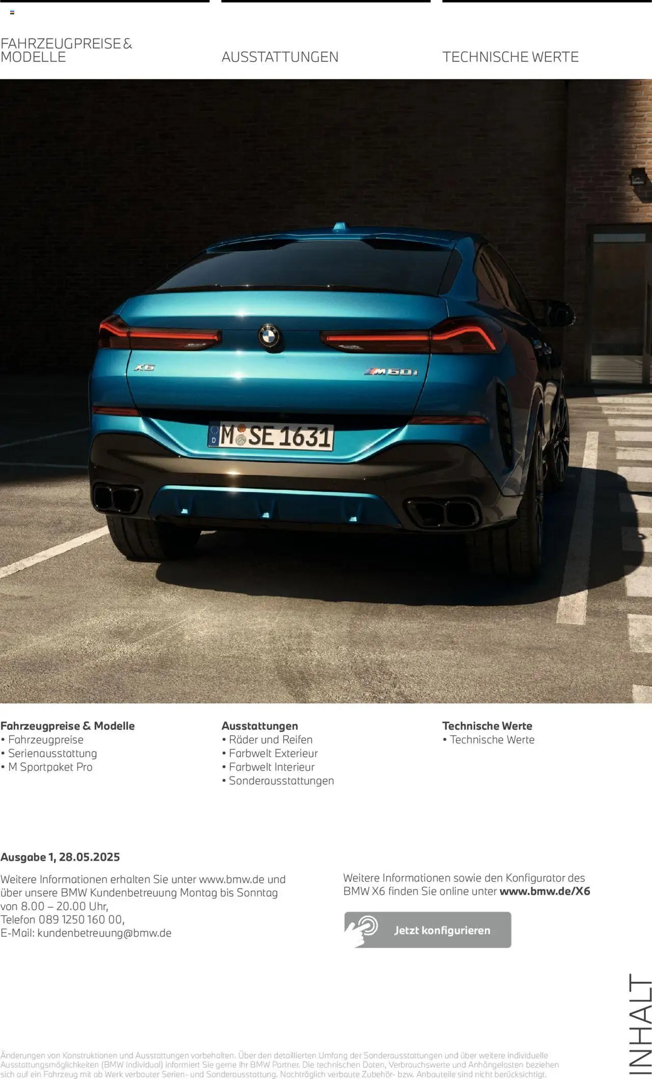 BMW X6 (2025-08-01 - 2026-07-31) | 2