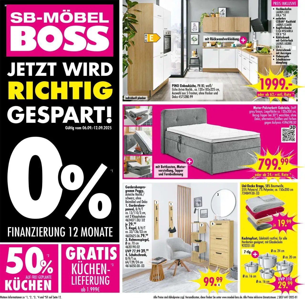 SB Möbel Boss Prospekt Neubrandenburg	 (2025-09-06 - 2025-09-12) | 1