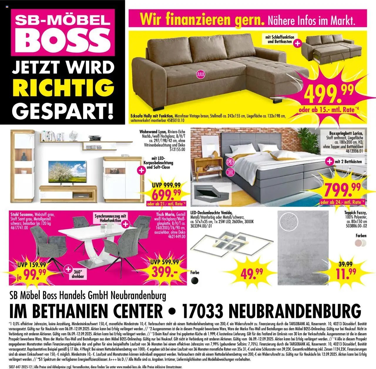 SB Möbel Boss Prospekt Neubrandenburg	 (2025-09-06 - 2025-09-12) | 7