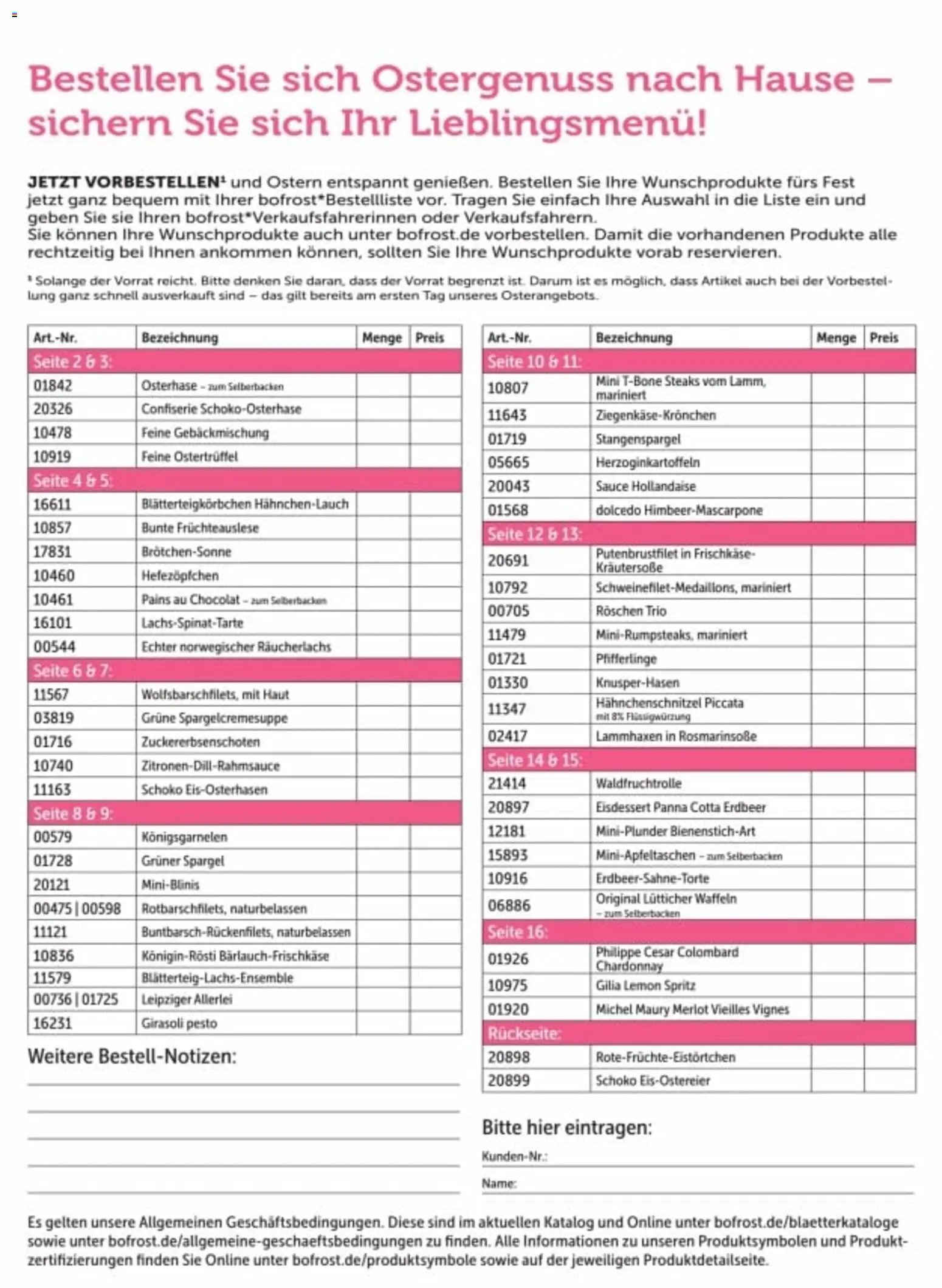 Bofrost Katalog Osterprogramm (2026-02-23 - 2026-04-05)