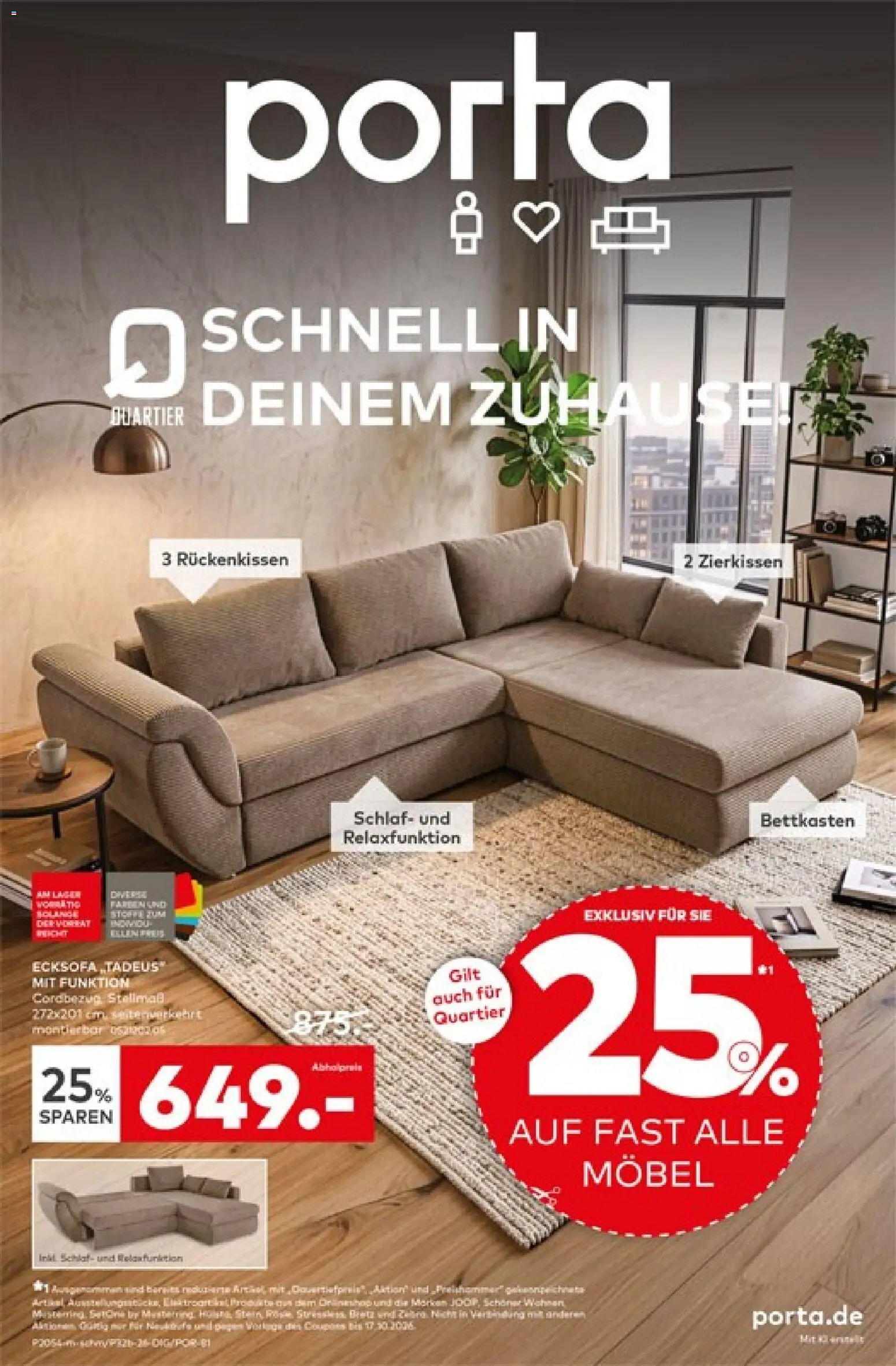 Porta! Prospekt Schnell in deinem Zuhause