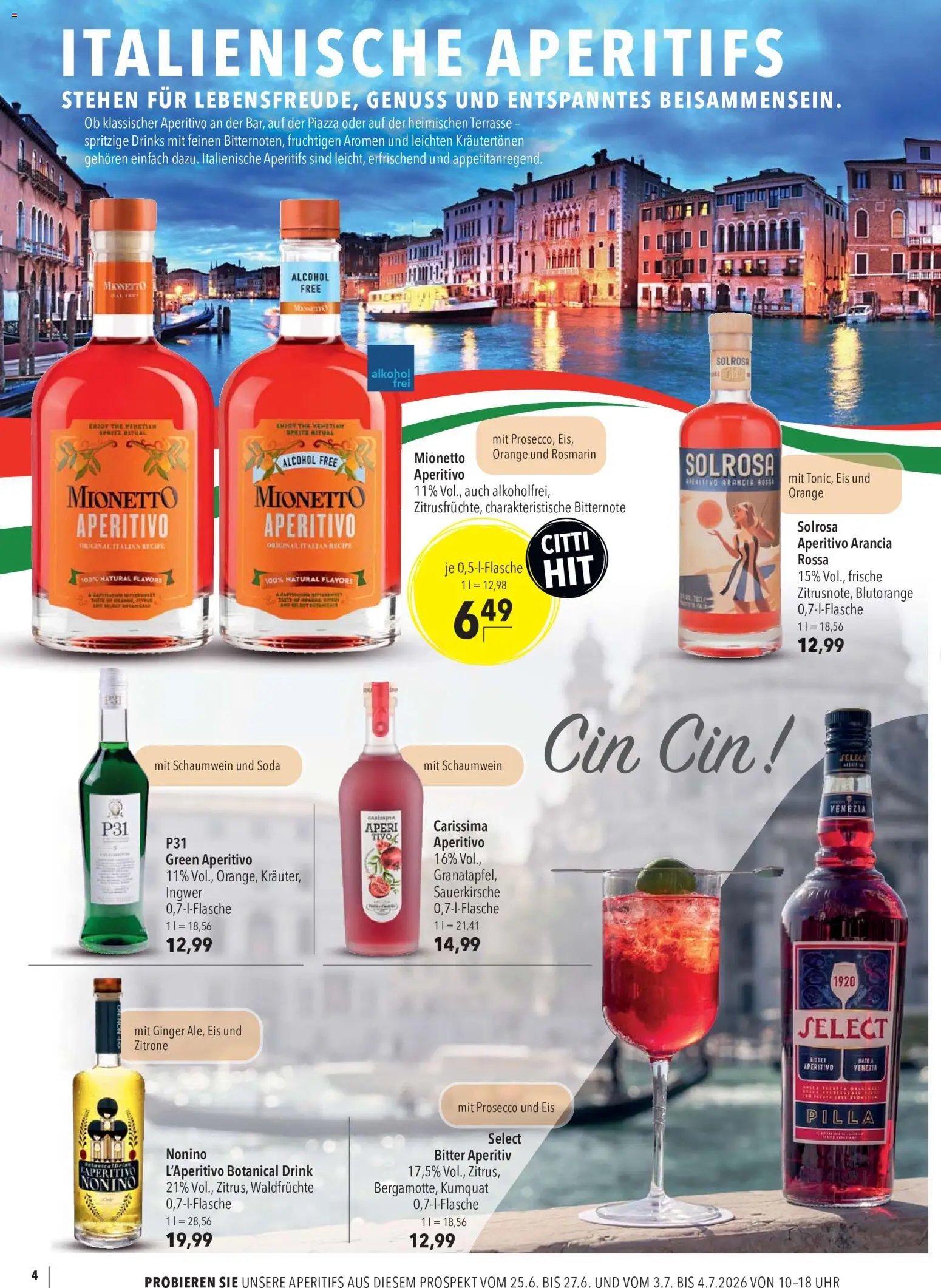 CITTI Markt Sommer Aperitifs