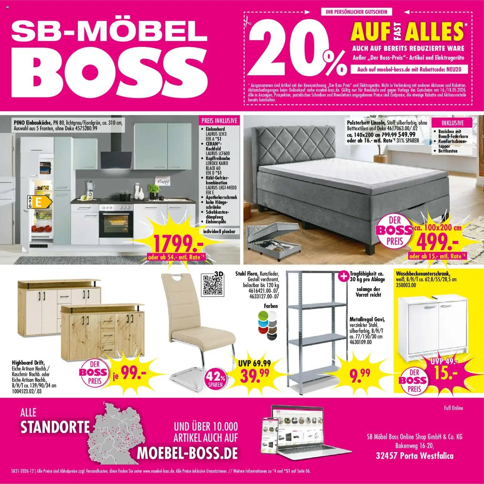 SB Möbel Boss Prospekt 	