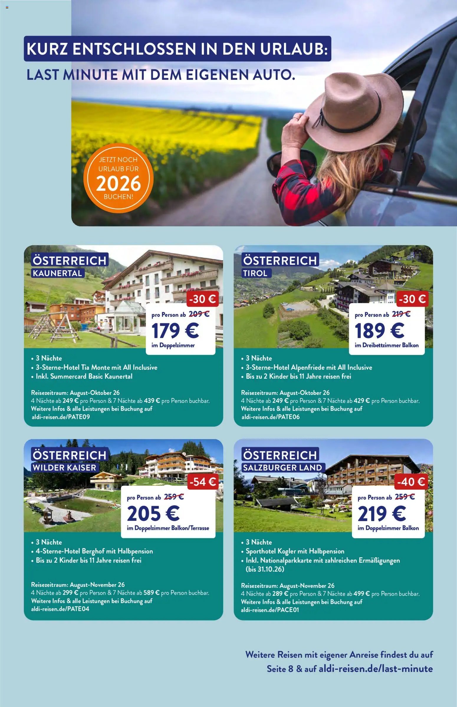 Aldi Reisen Prospekt