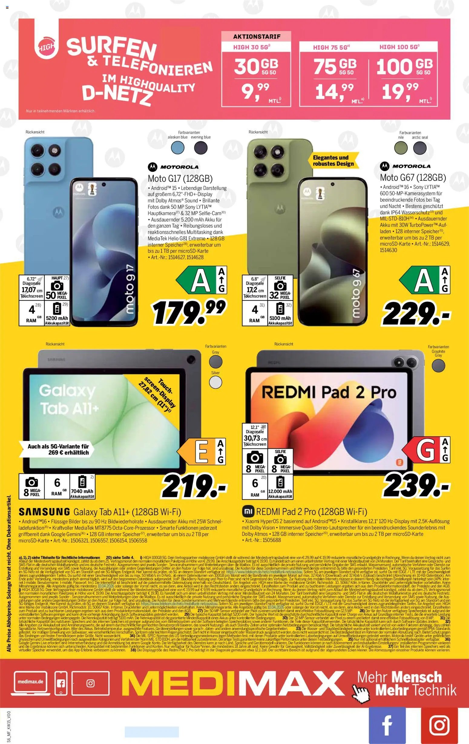 Medimax Mobilfunk Woche (2026-04-04 - 2026-04-10)