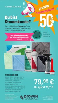 Angebote Prowin Testwochen Juni / Juli 2026