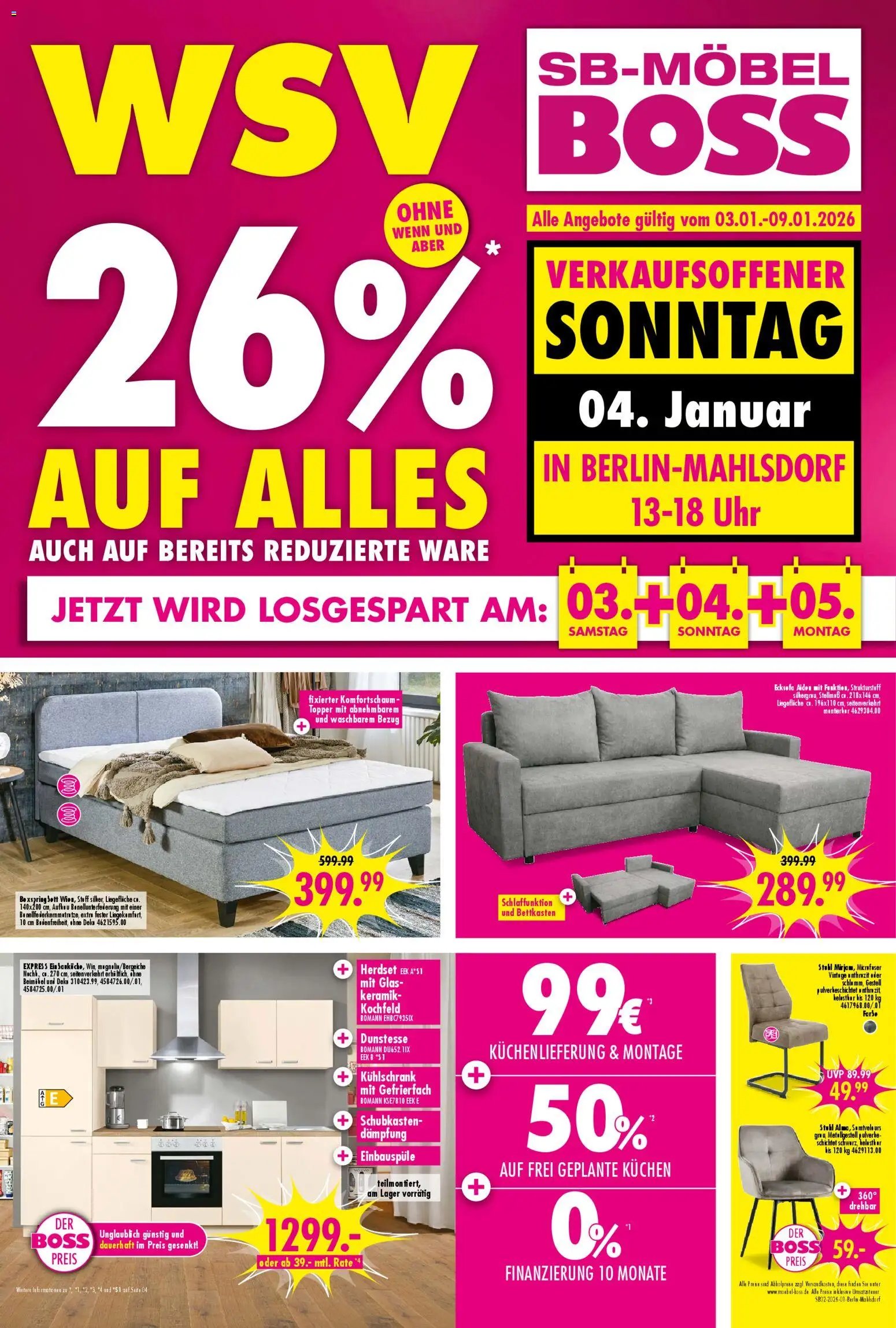 SB Möbel Boss Prospekt Berlin-Mahlsdorf	 