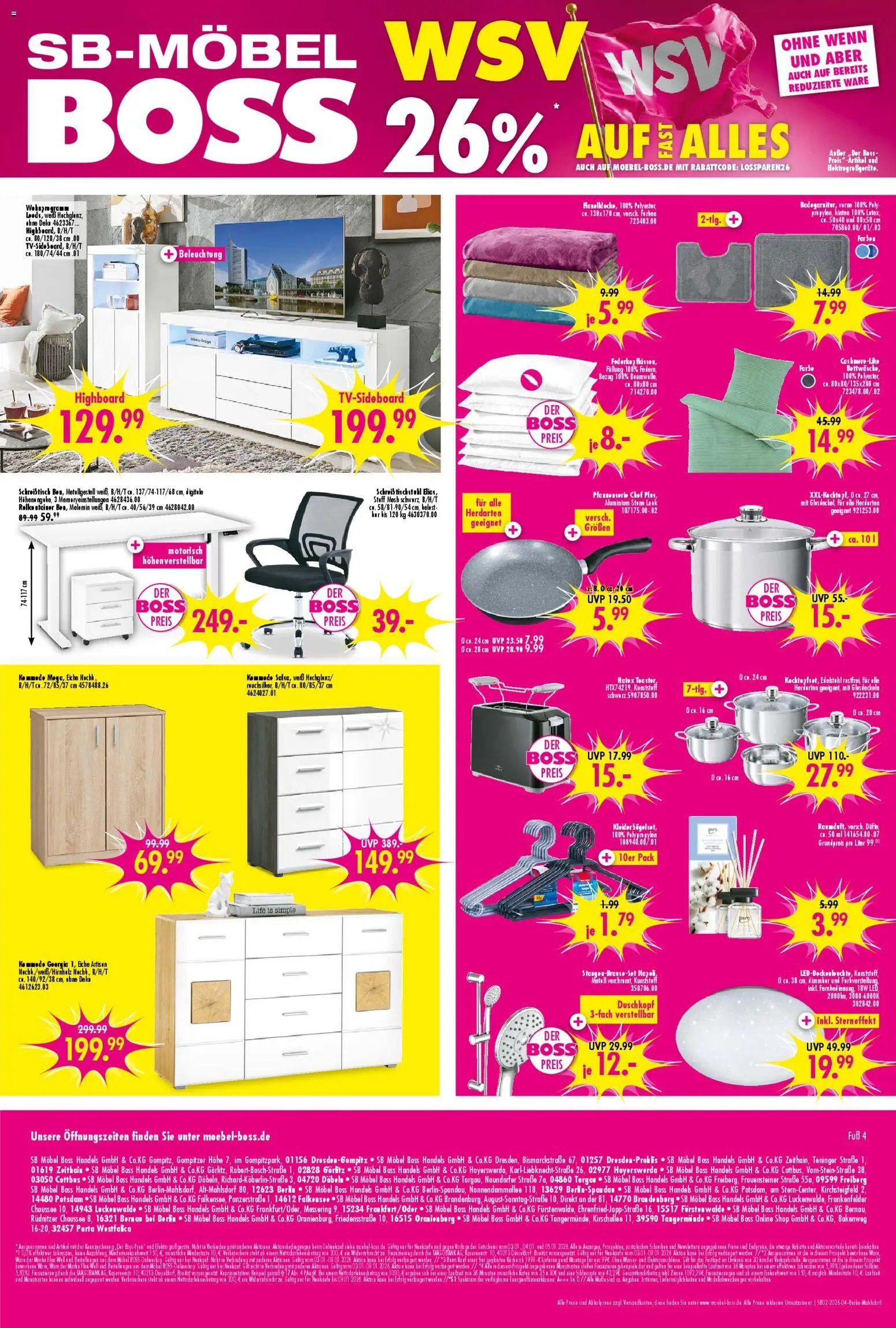 SB Möbel Boss Prospekt Berlin-Mahlsdorf	 