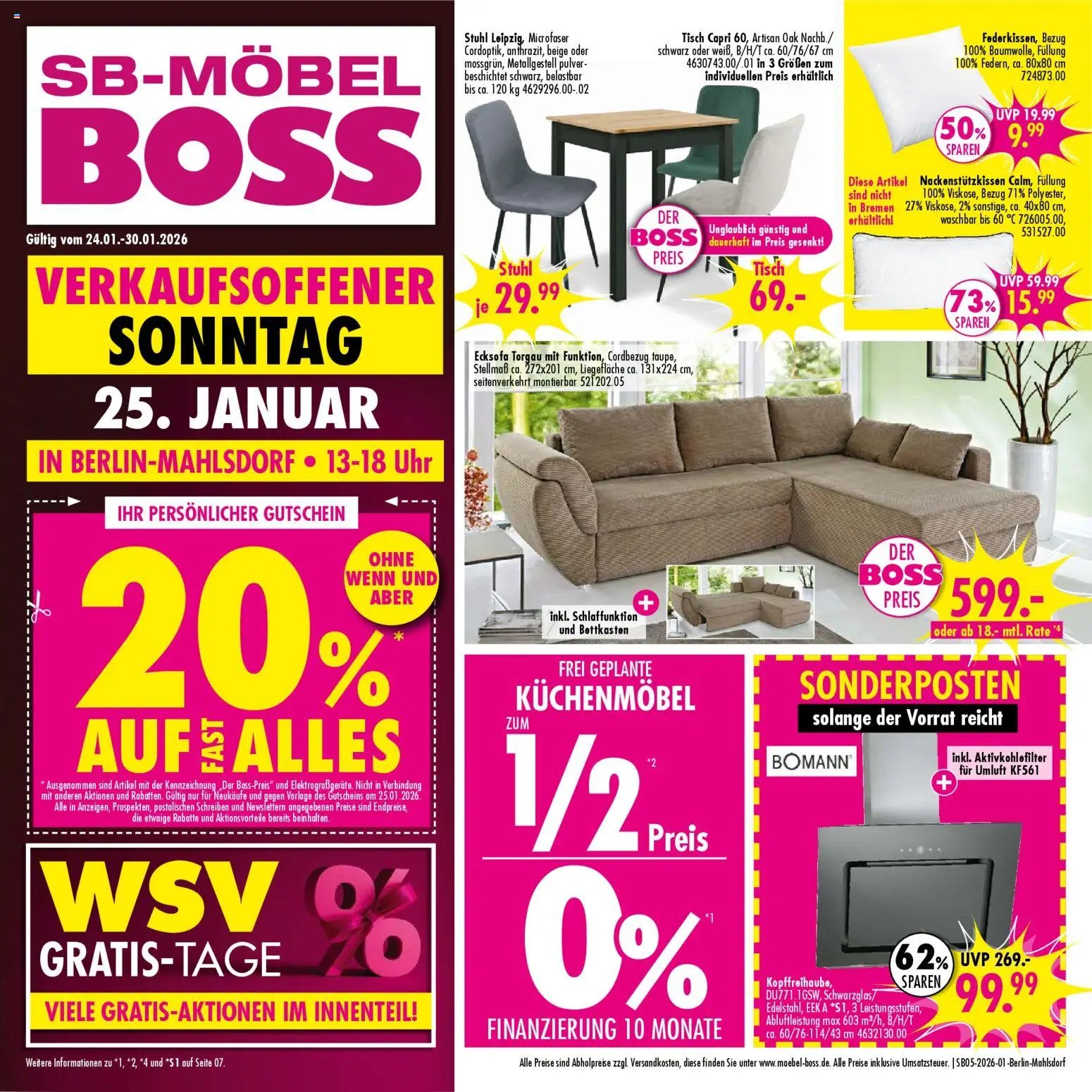 SB Möbel Boss Prospekt Berlin-Mahlsdorf