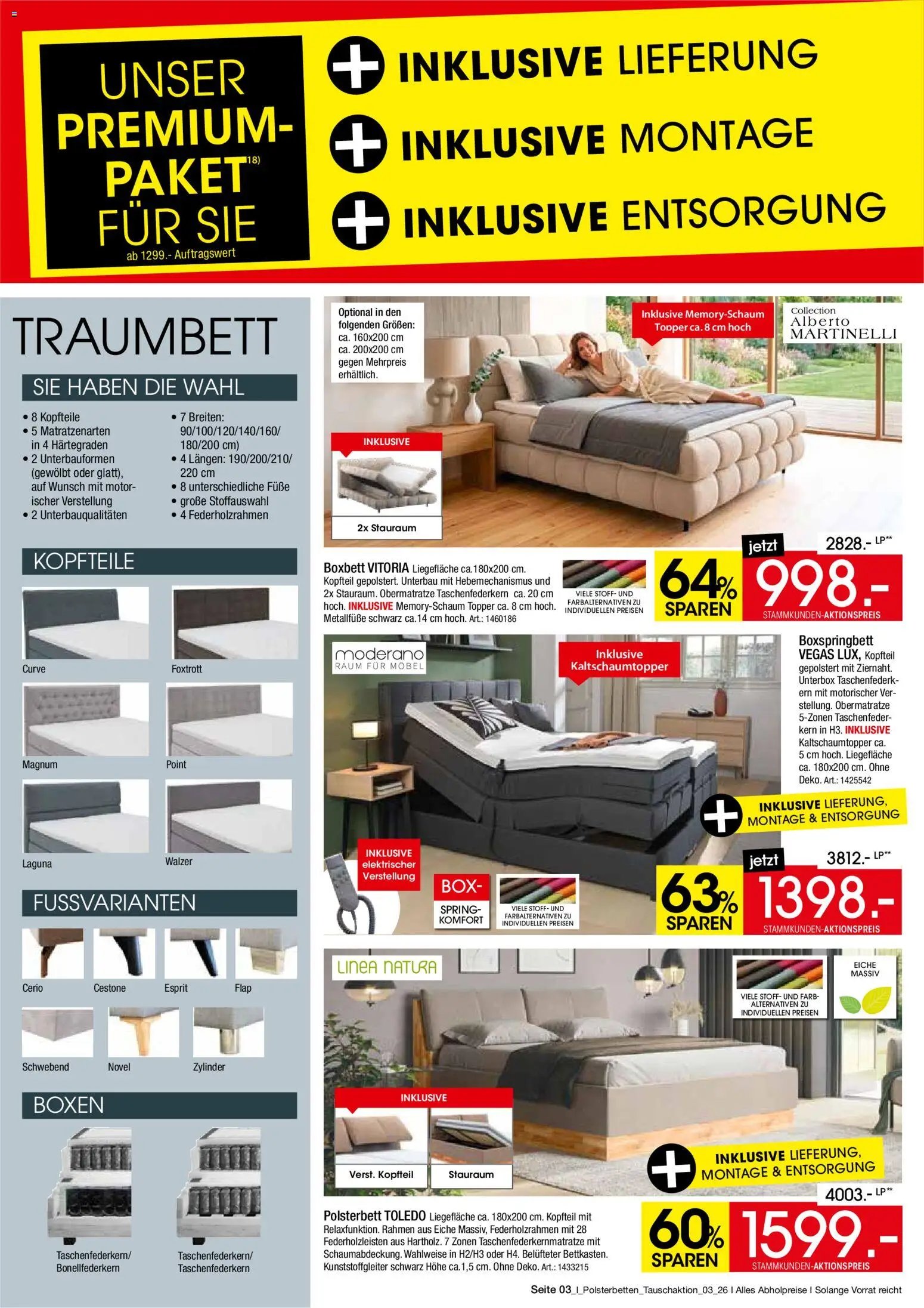 Zurbrüggen Polsterbetten tauschaktion
