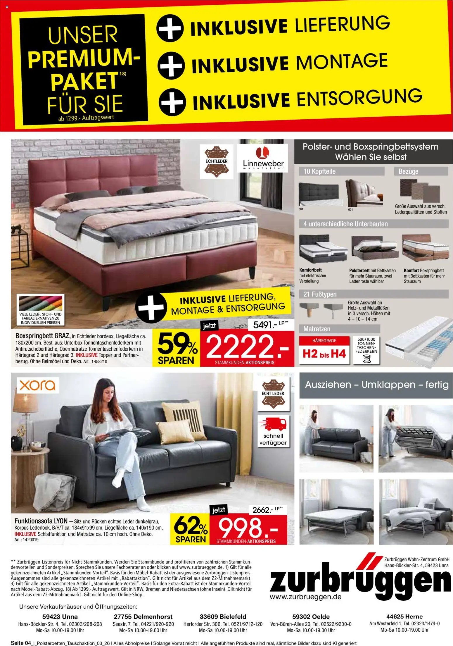 Zurbrüggen Polsterbetten tauschaktion