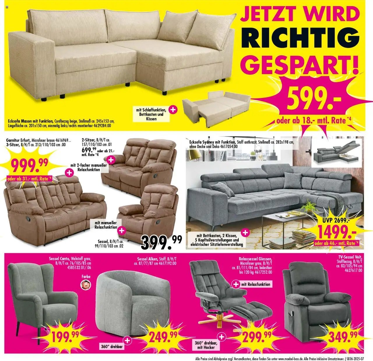 SB Möbel Boss Prospekt Plauen	 (2025-08-30 - 2025-09-05) | 7