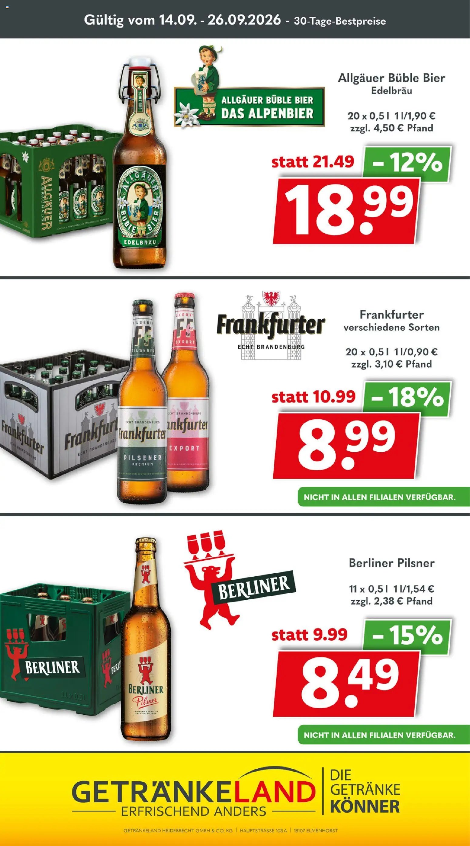 Getränkeland Prospekt