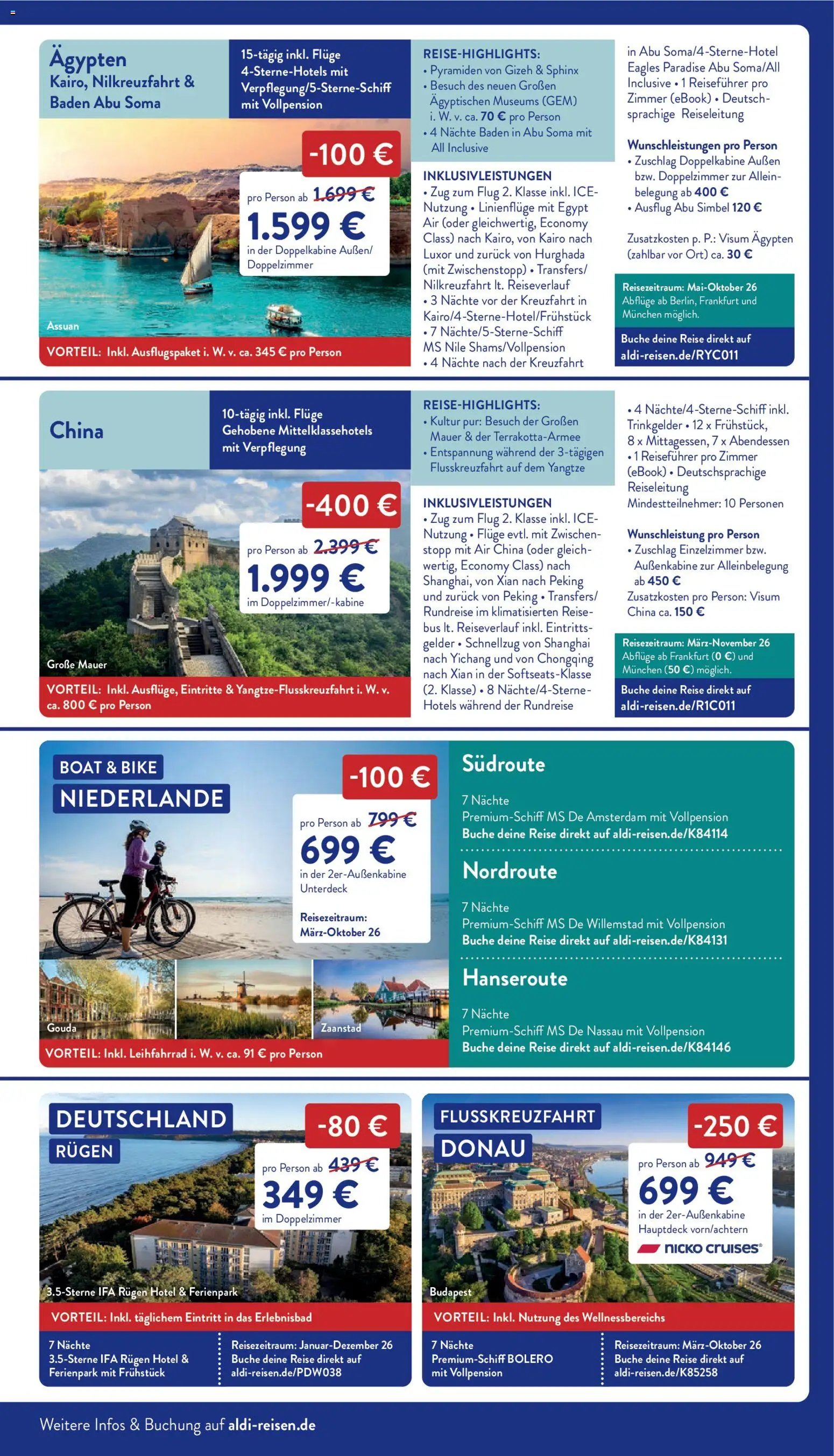 Aldi Reisen Highlight-Flyer