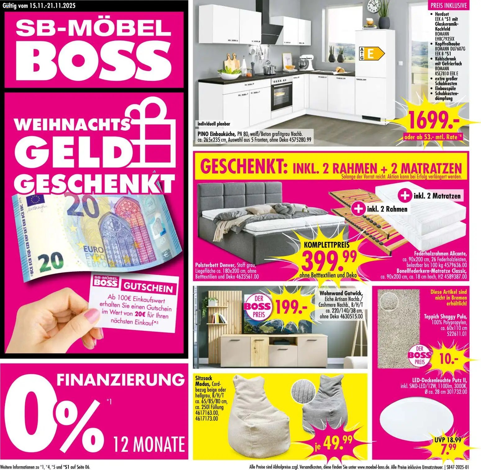 SB Möbel Boss Prospekt 	 (2025-11-15 - 2025-11-21)