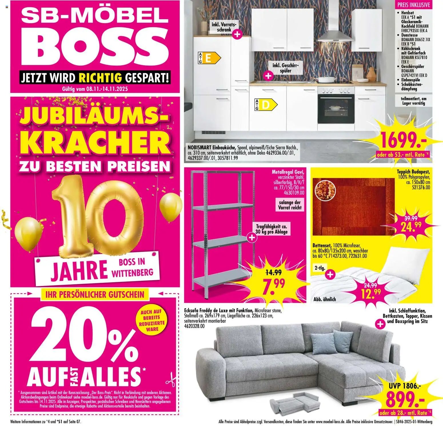 SB Möbel Boss Prospekt Wittenberg (2025-11-08 - 2025-11-14)
