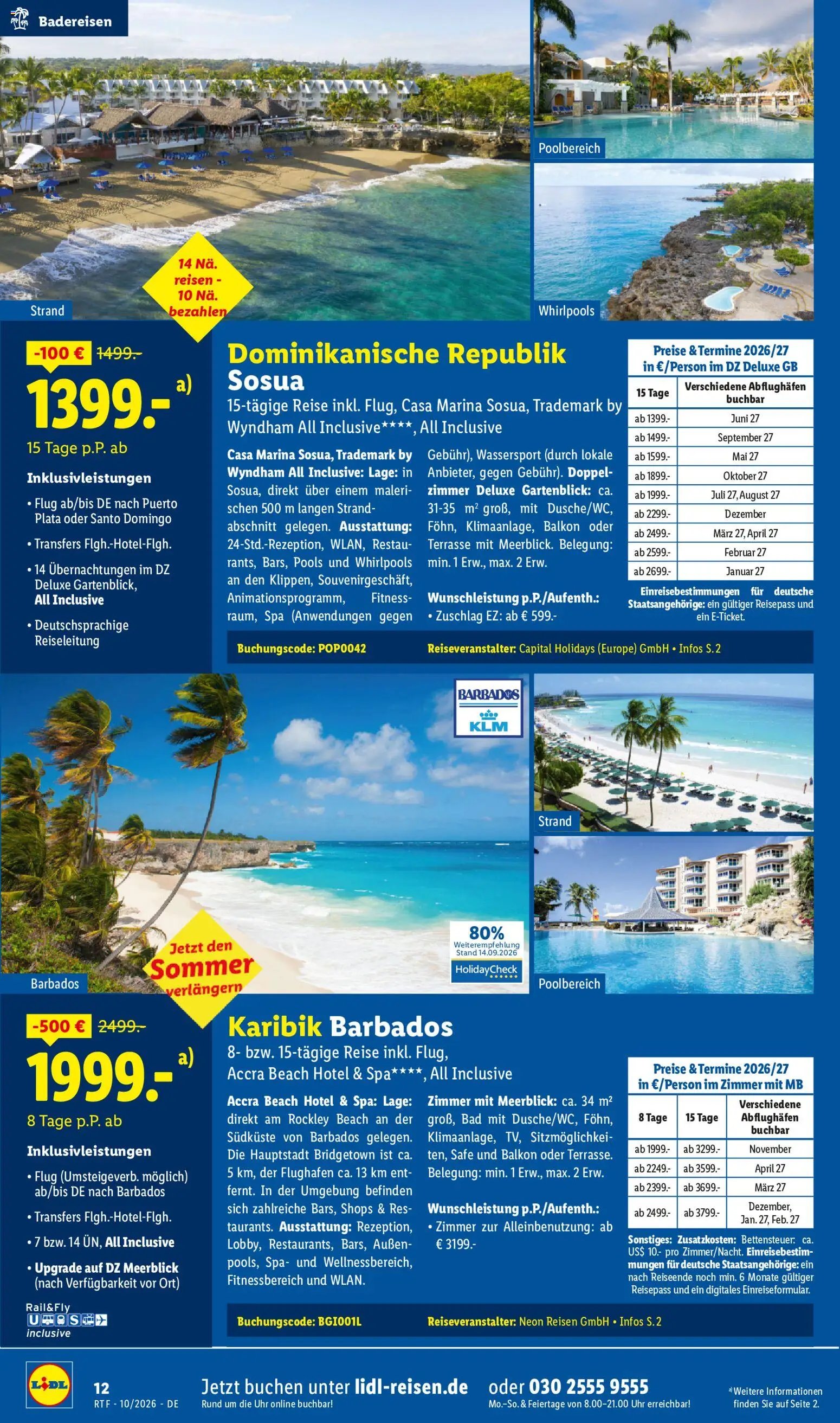 Lidl Reisen Oktober/November Reise-Highlights