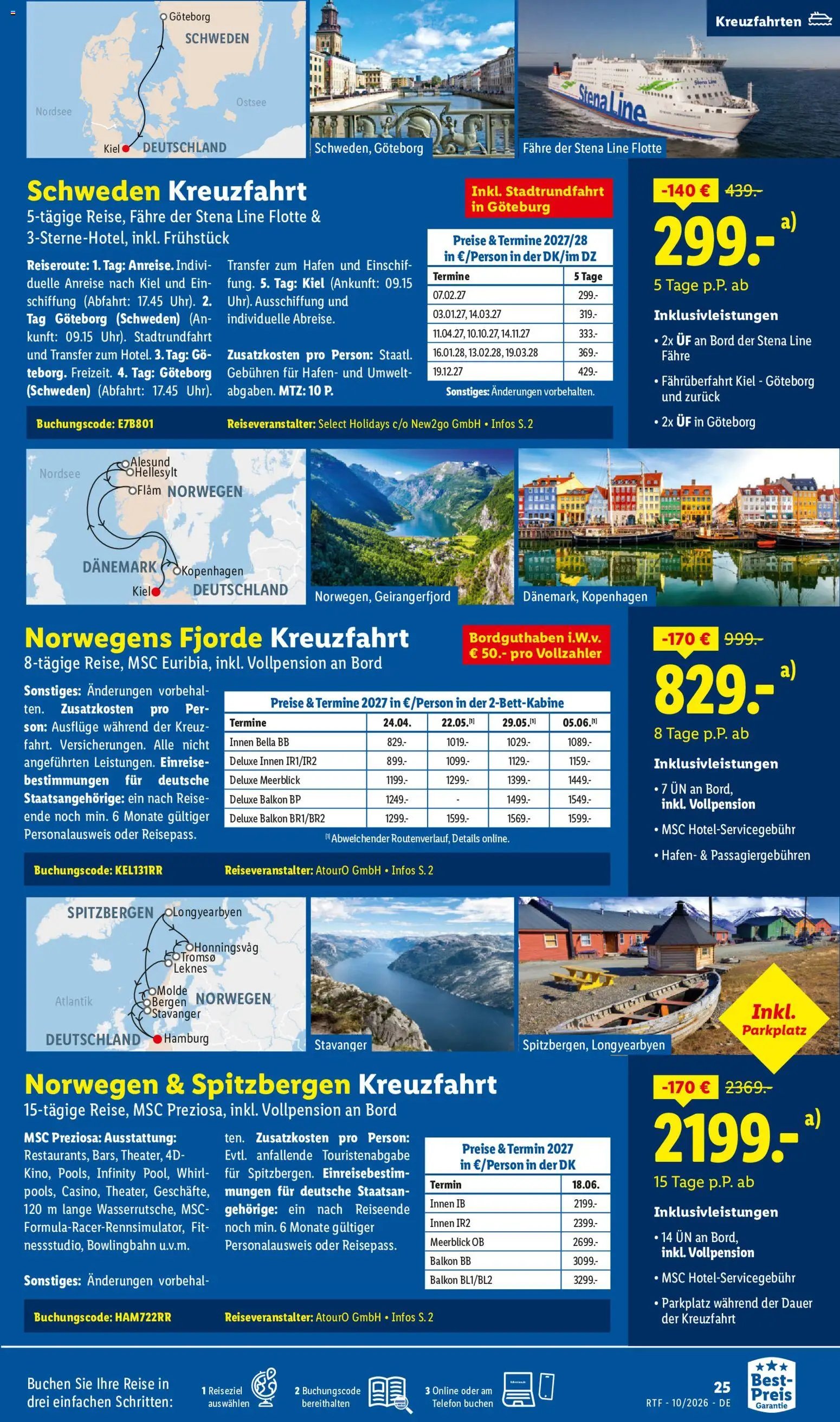 Lidl Reisen Oktober/November Reise-Highlights