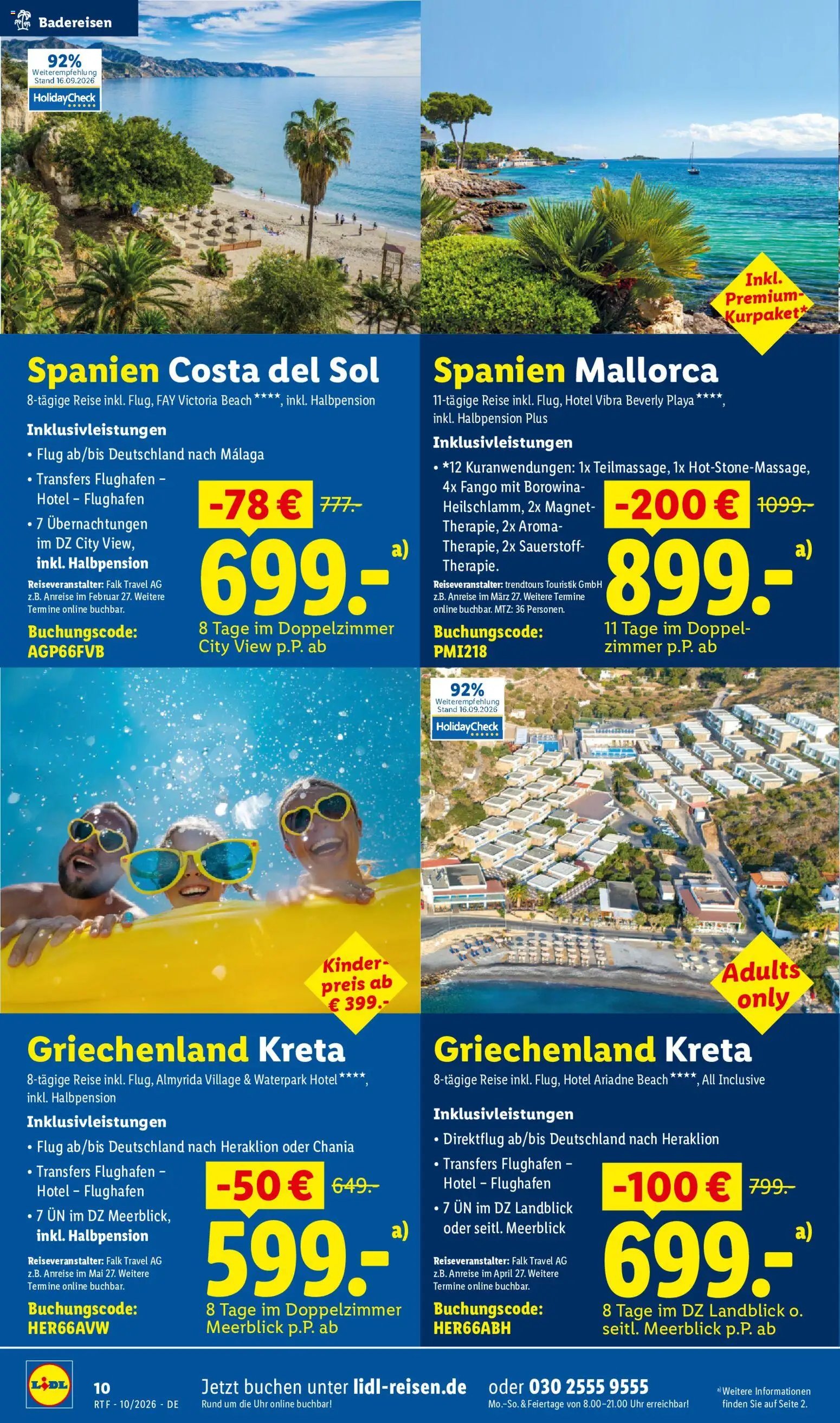 Lidl Reisen Oktober/November Reise-Highlights