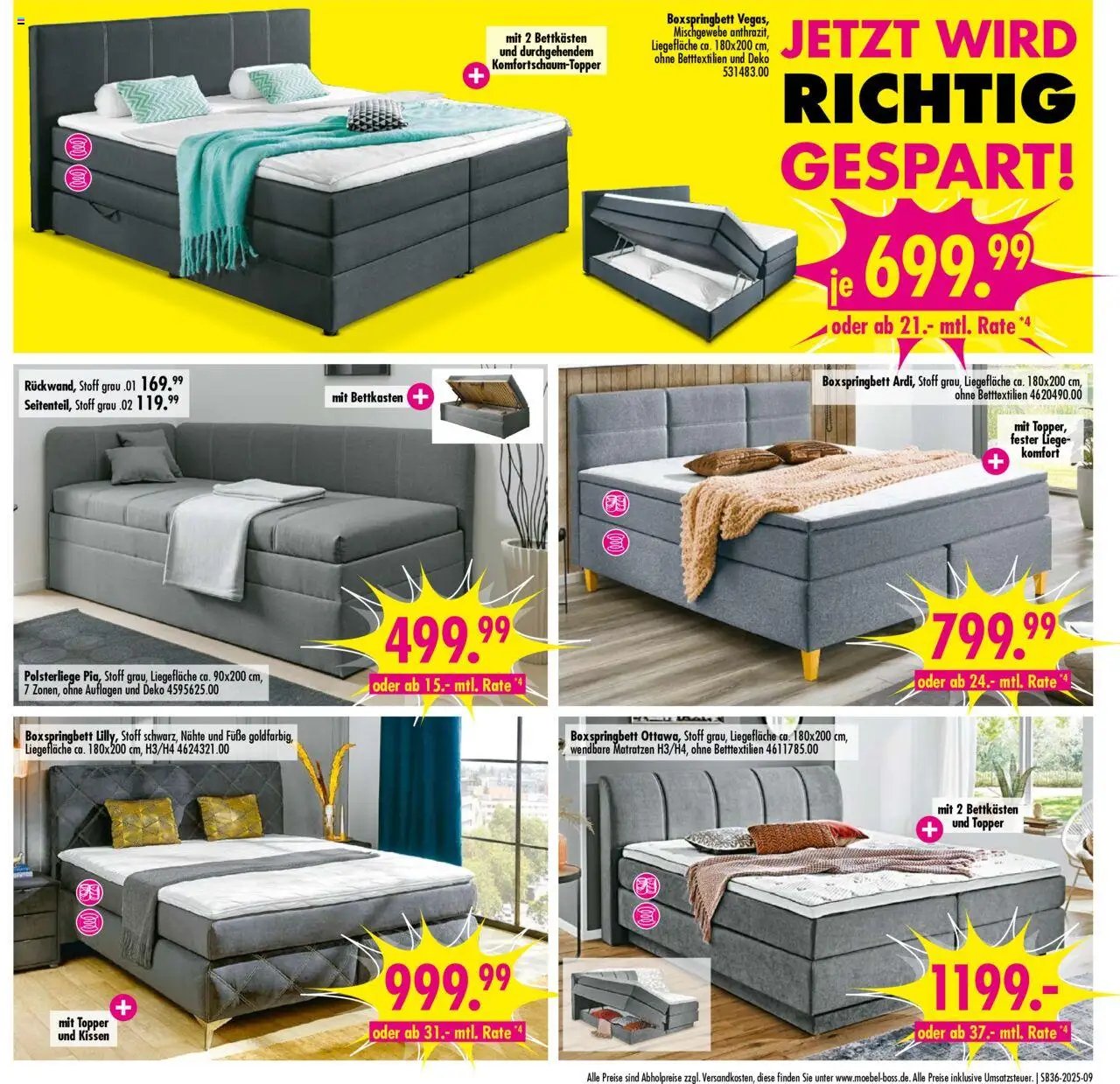 SB Möbel Boss Prospekt Bobbau	 (2025-08-30 - 2025-09-05) | 9