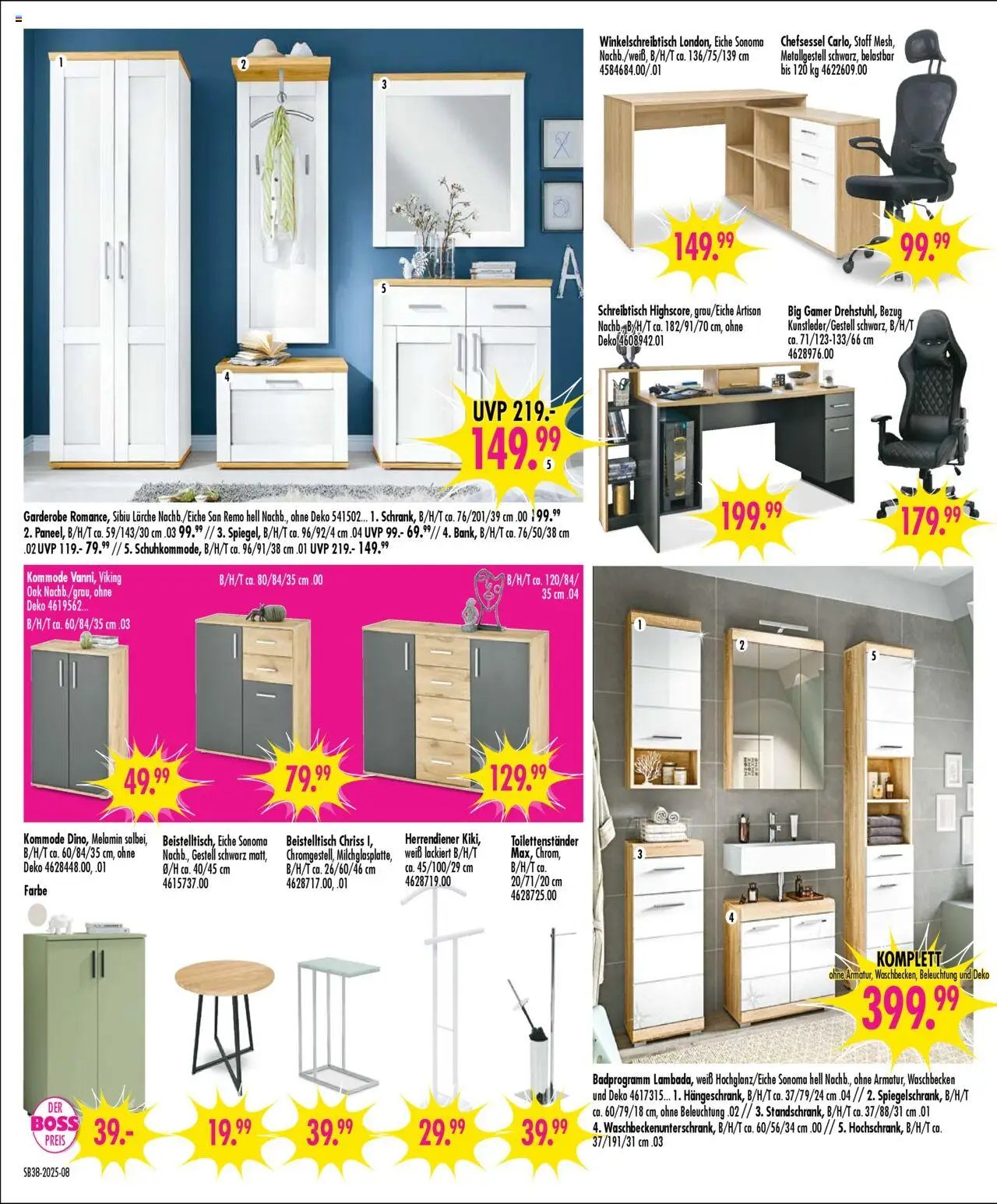 SB Möbel Boss Prospekt Bobbau	 (2025-09-13 - 2025-09-19) | 8
